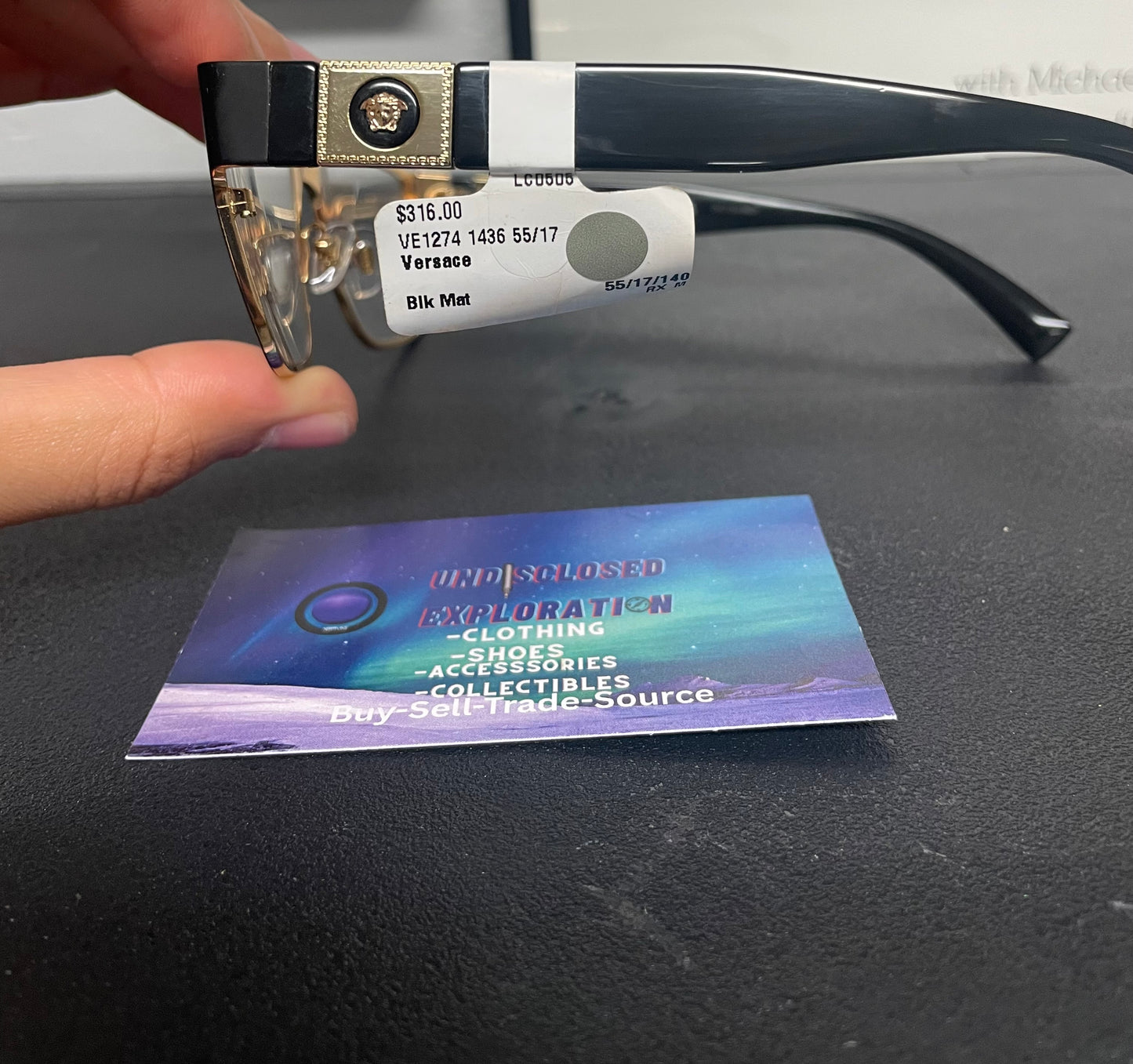 Versace black & gold VE1274 glasses