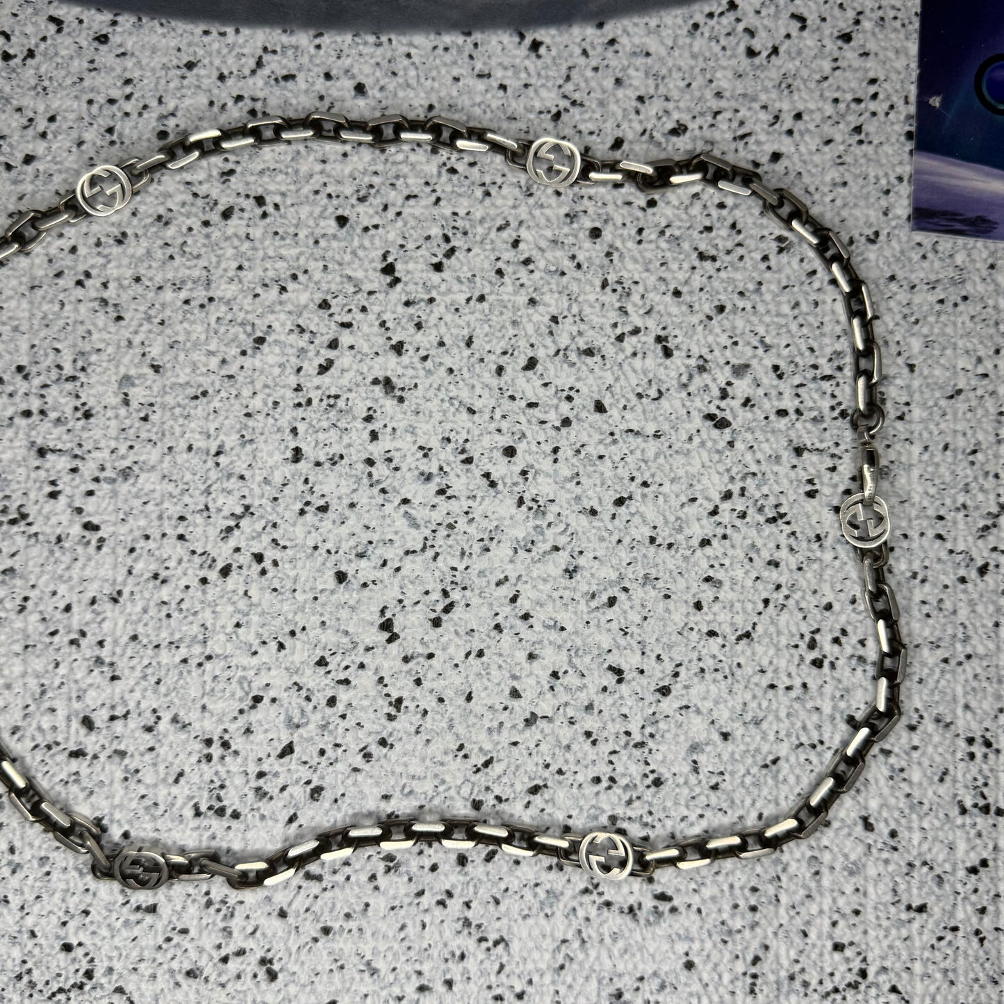Gucci Silver G Interlocking Necklace