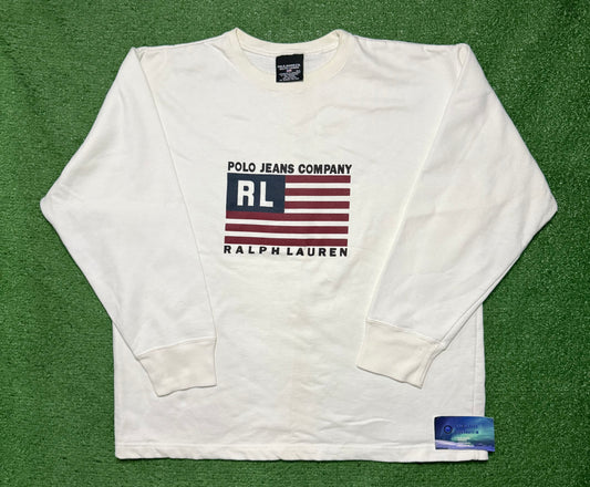 Vintage Polo Ralph Lauren Flag Crewneck