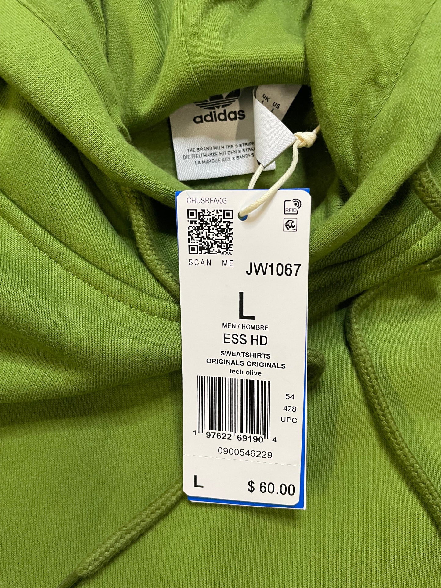 Adidas originals olive green hoodie