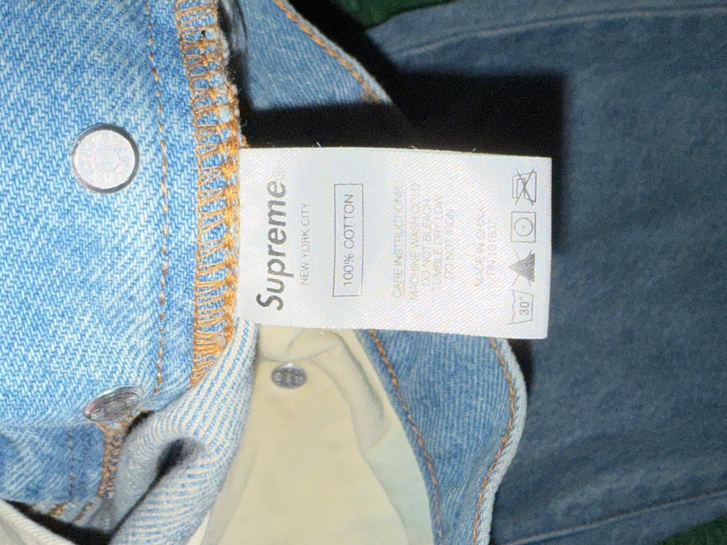 Supreme Thrasher Regular Jeans Washed Blue