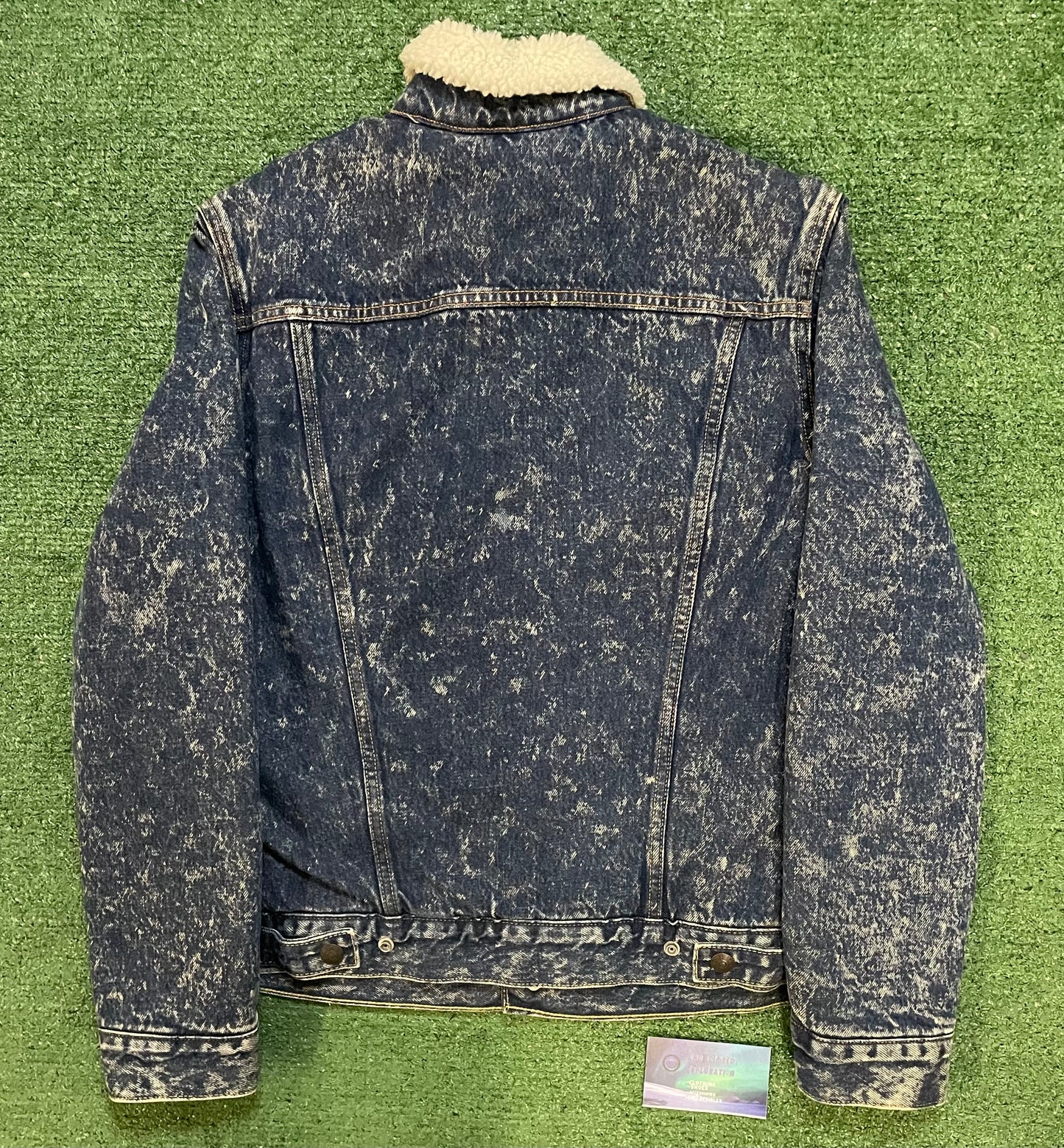 Levi Sherpa jean jacket acid wash