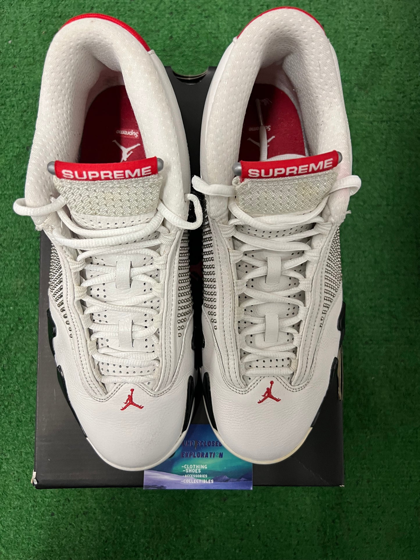 Jordan 14 X Supreme white size 10.5men/12women