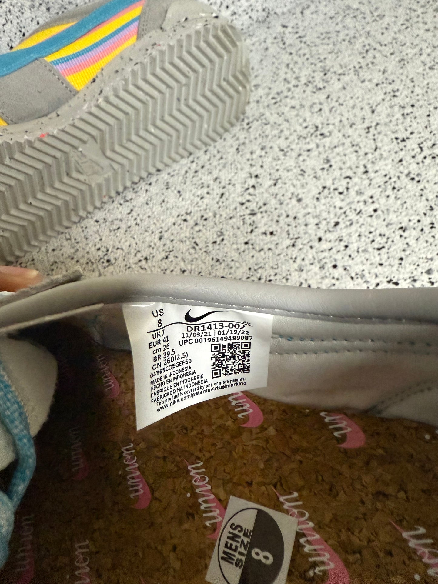 Nike Union Cortez Smoke Grey 8 Men/9.5 Women “Preowned”