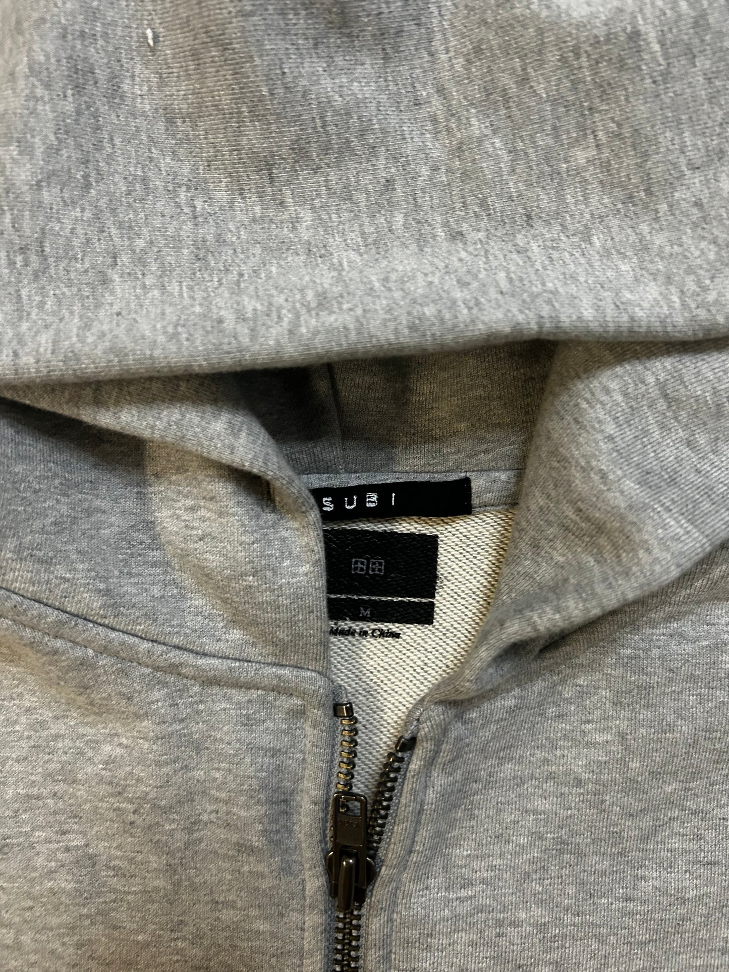 Ksubi grey zipup flame hoodie