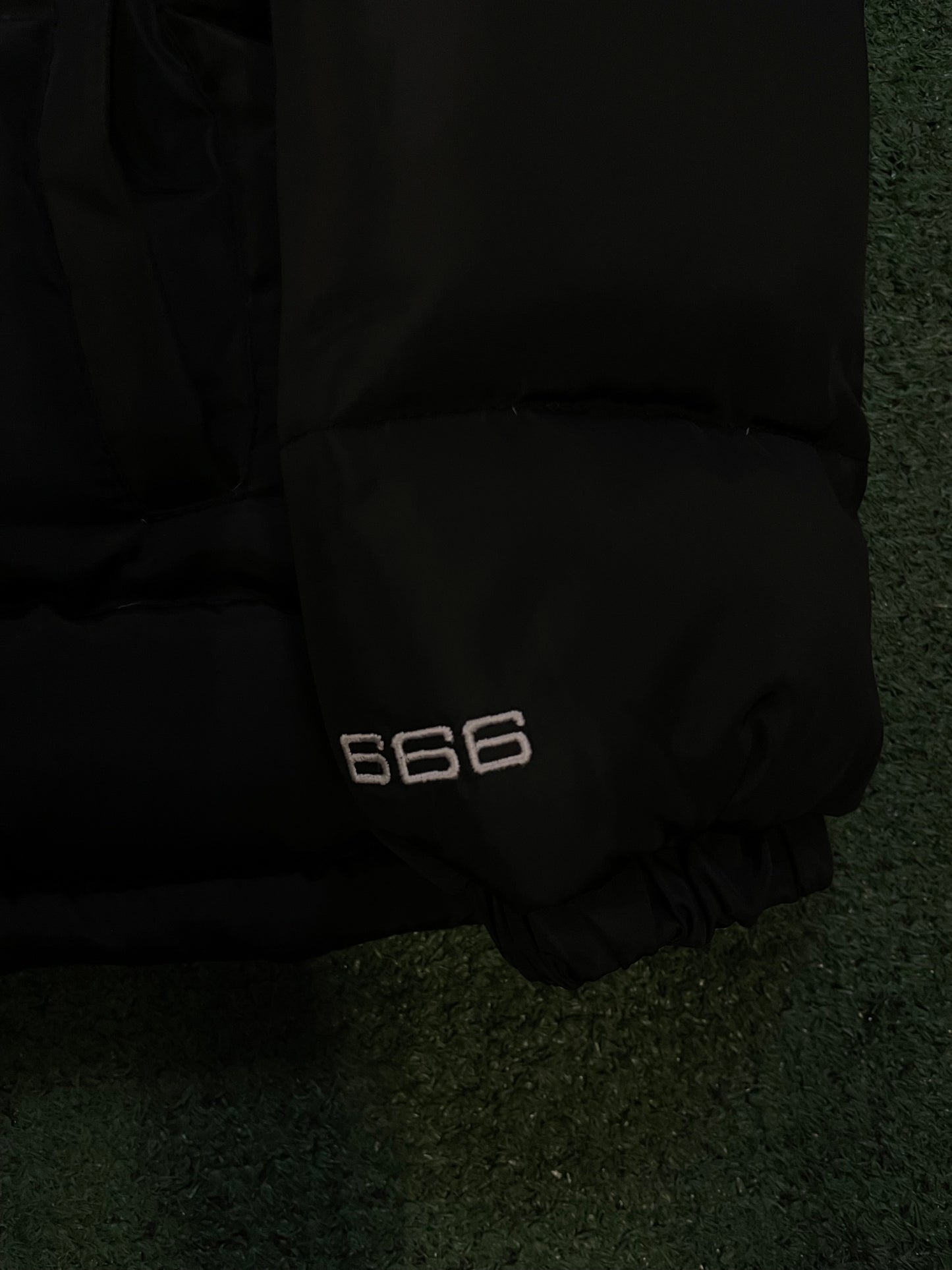 Fuck Your Face puffer black jacket