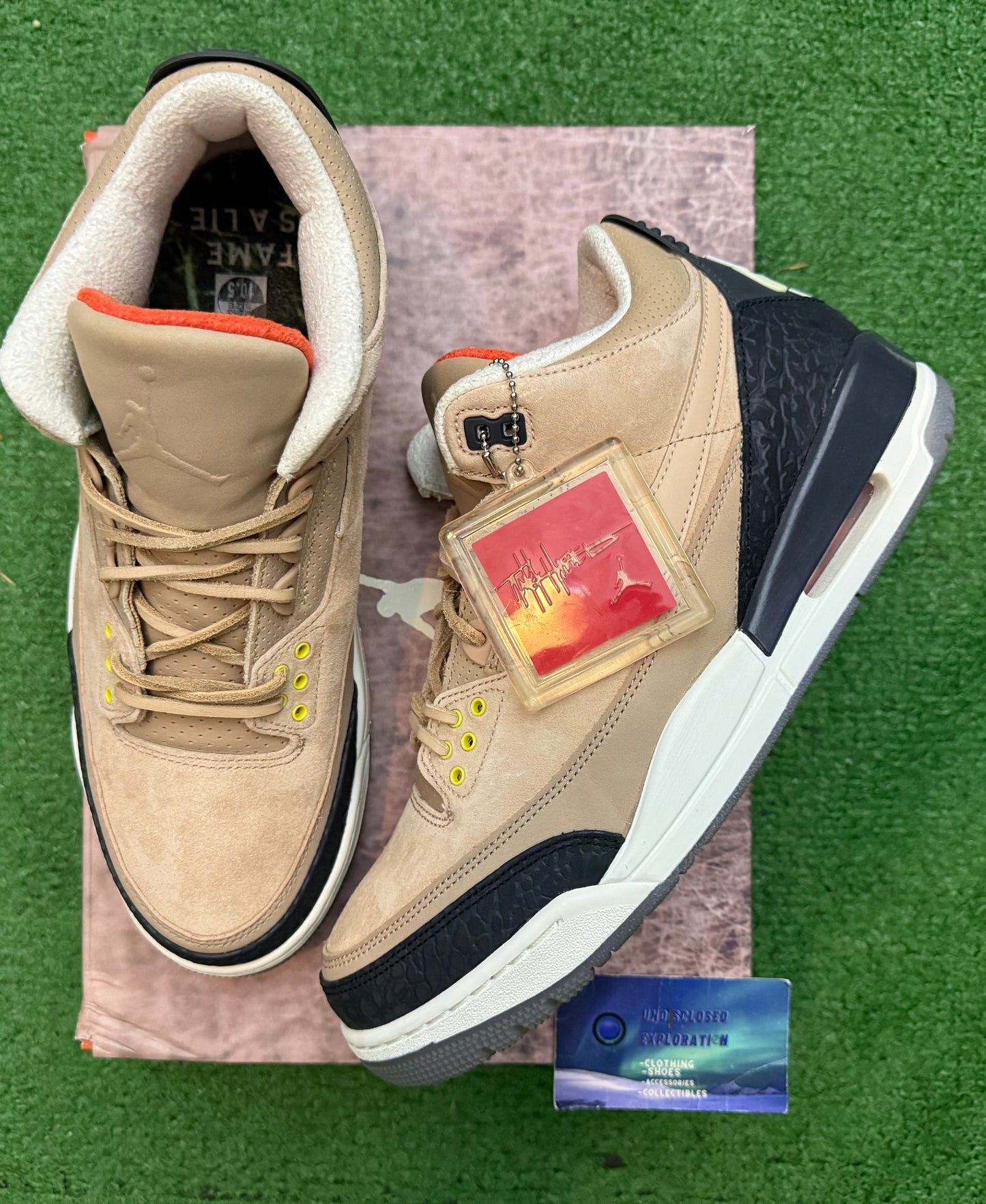 Jordan 3 Bio Beige Justin Timberlake 10.5 Men/12 Women “Preowned”