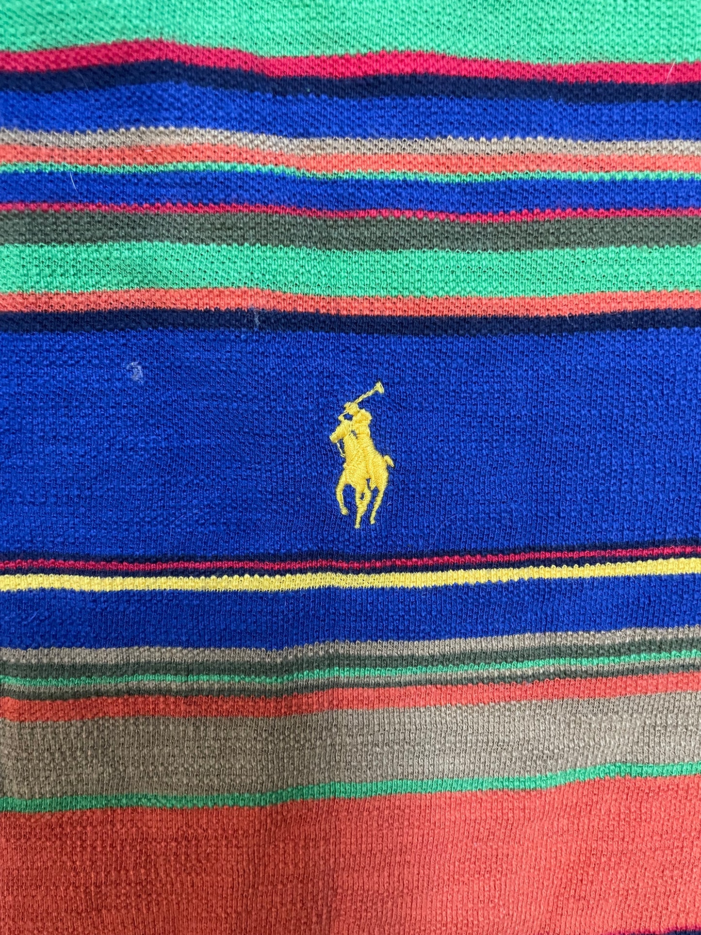 Vintage multi color striped Ralph Lauren polo