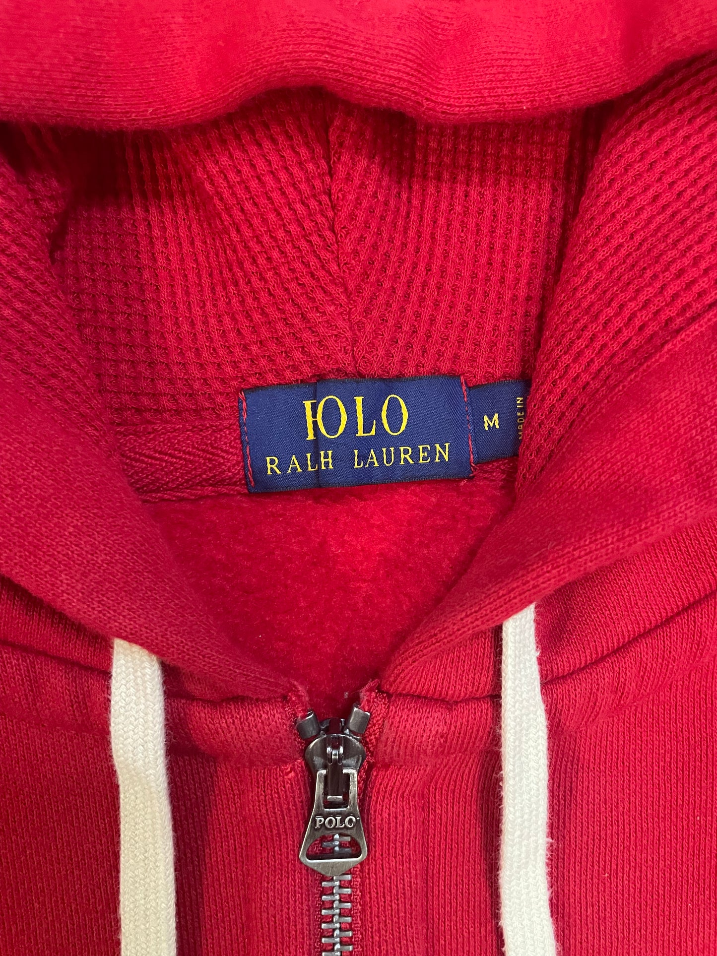 Polo red zip up hoodie