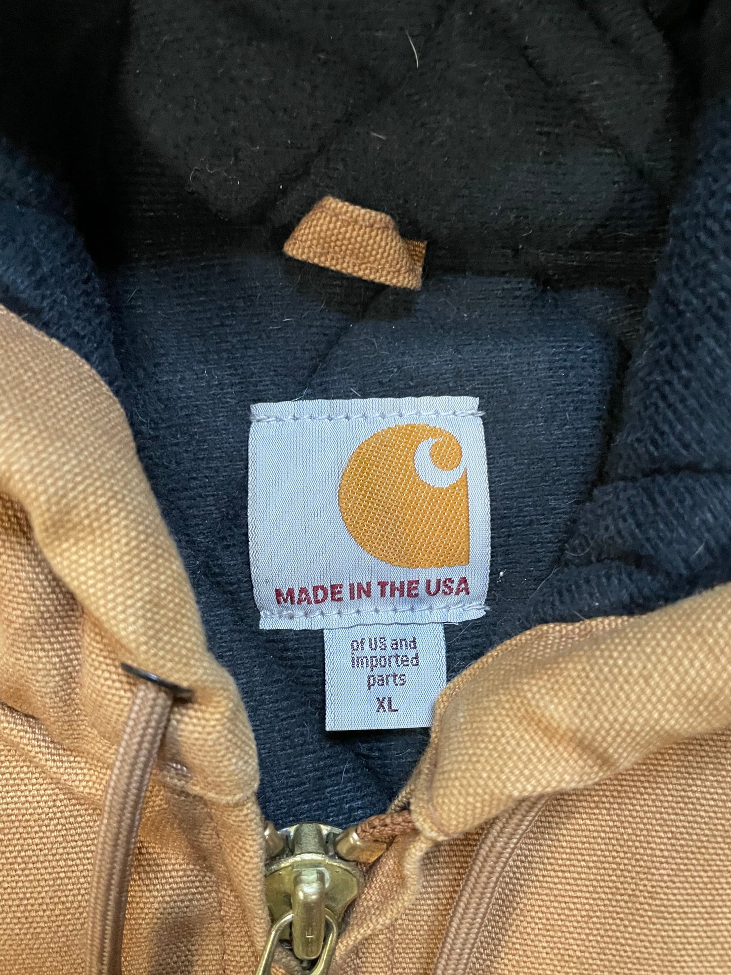 Carhartt tan hooded jacket