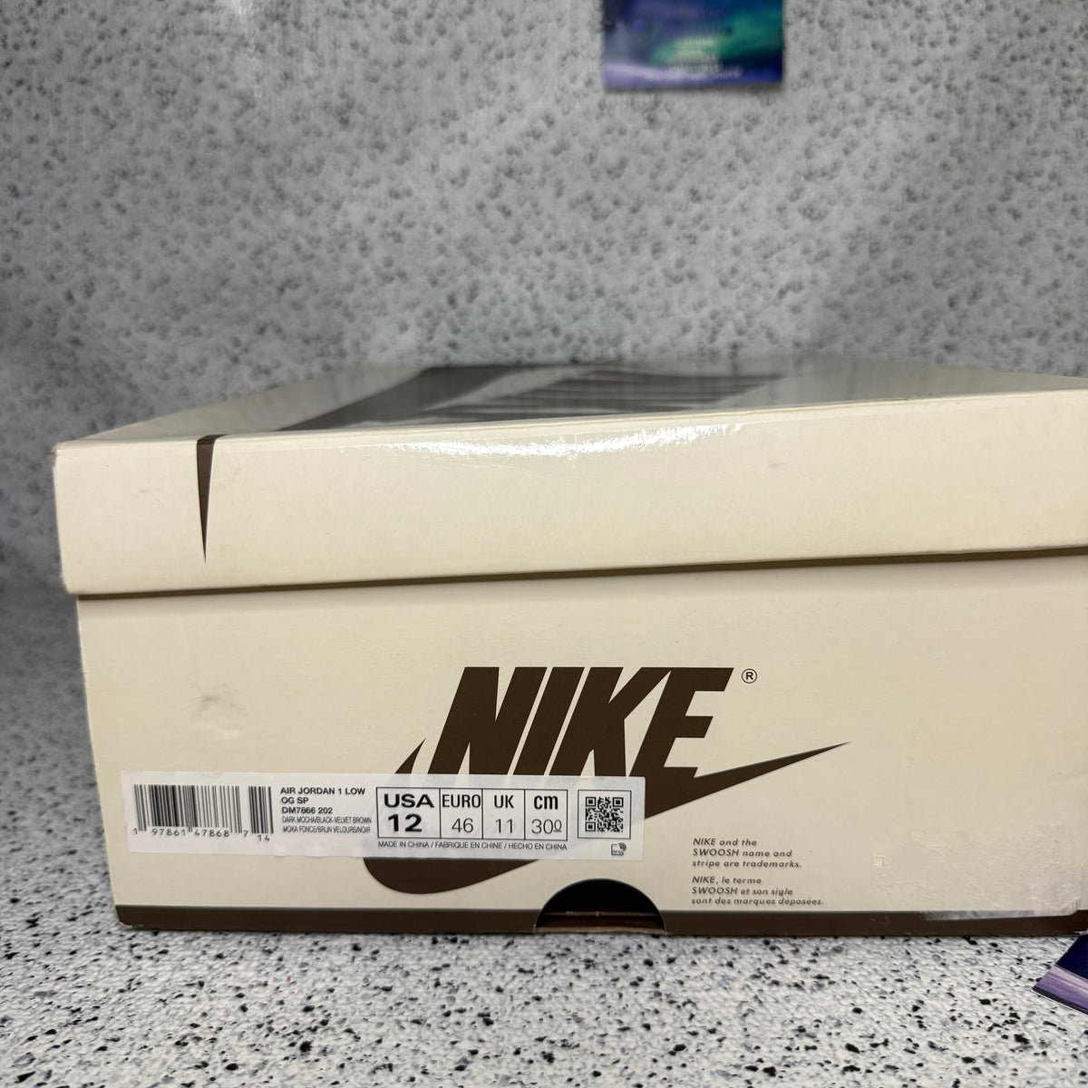 Jordan 1 Low Travis Scott Velvet 12 Men “Preowned”
