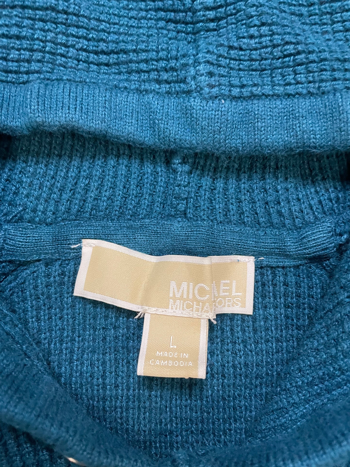 Micheal Kors blue waffle knit hoodie
