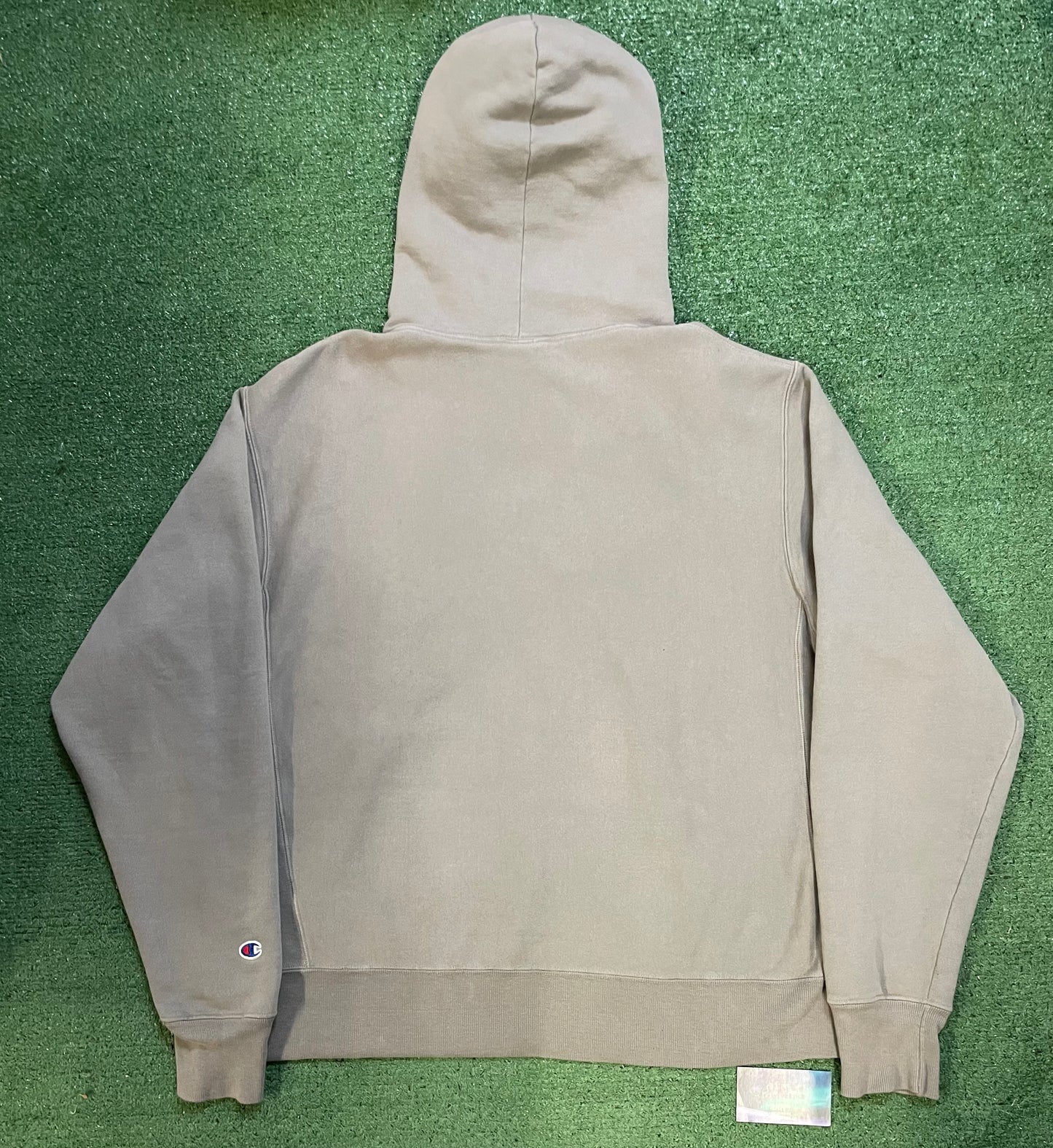 Vintage 1990s Champion reverse weave tan hoodie