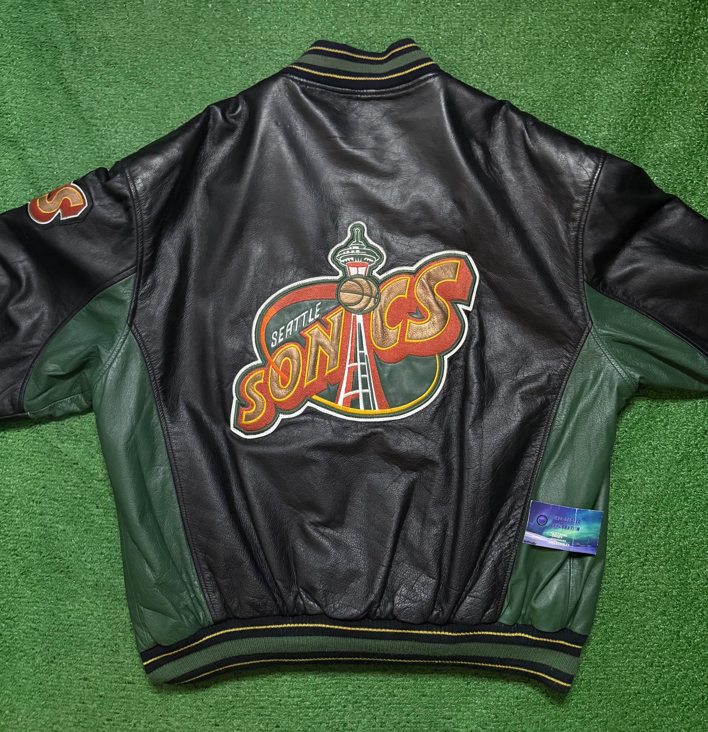 Vintage Seattle SuperSonics Jacket Leather G-III banks
