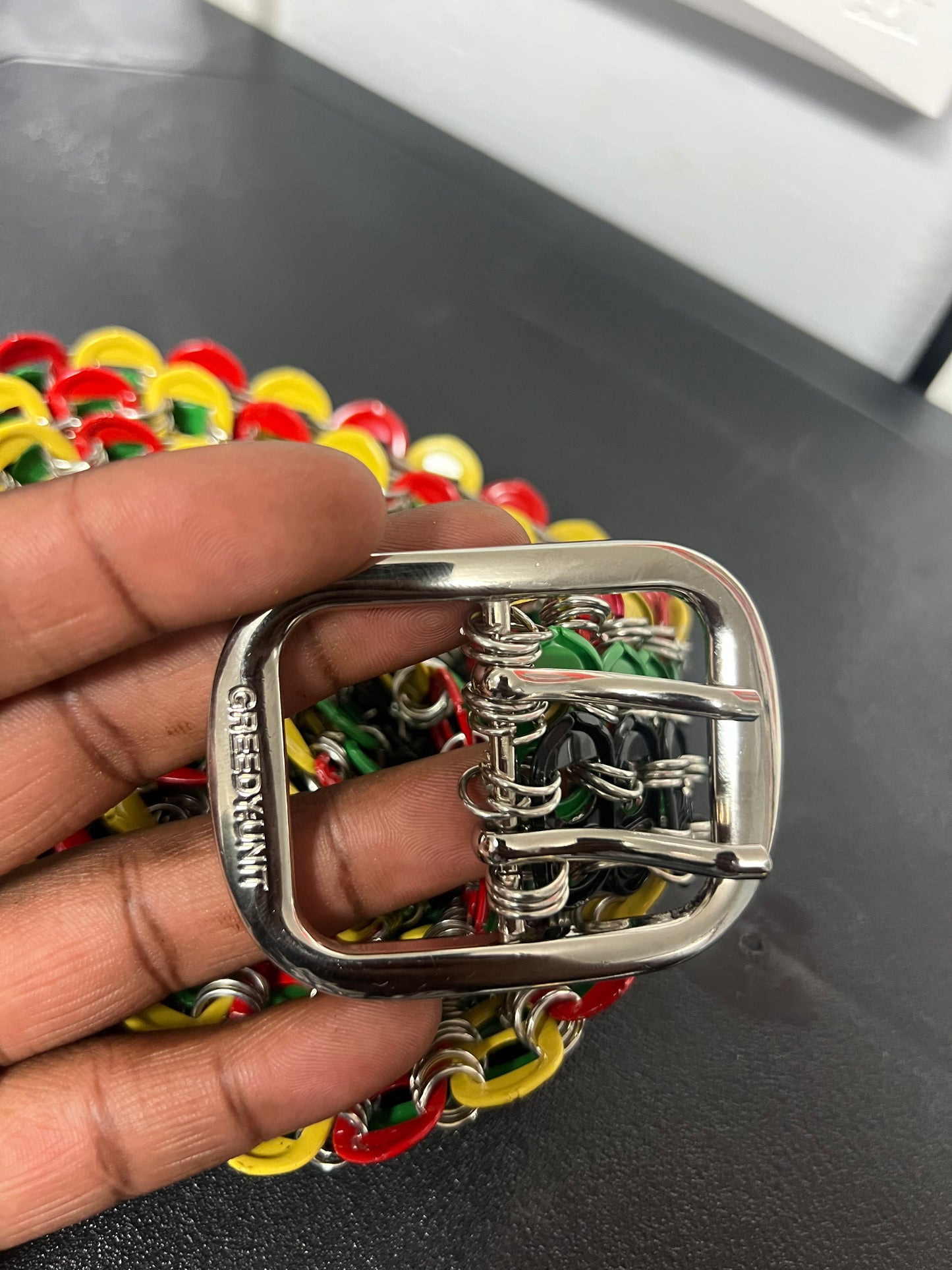 Greedy unit Rasta bottle tab belt