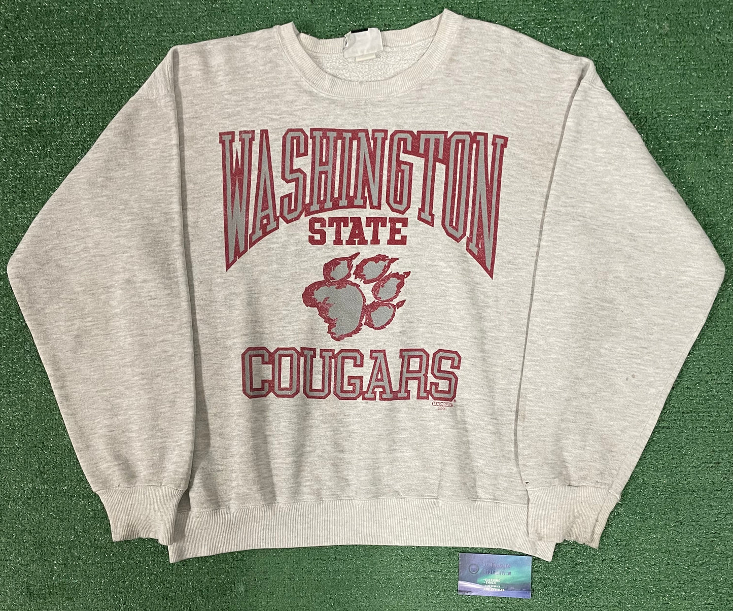 Vintage 1990s WSU Washington State Cougars Pawprint Crewneck