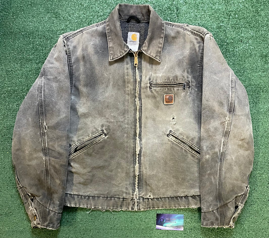 Vintage 2000s Carhartt moss green Detroit jacket