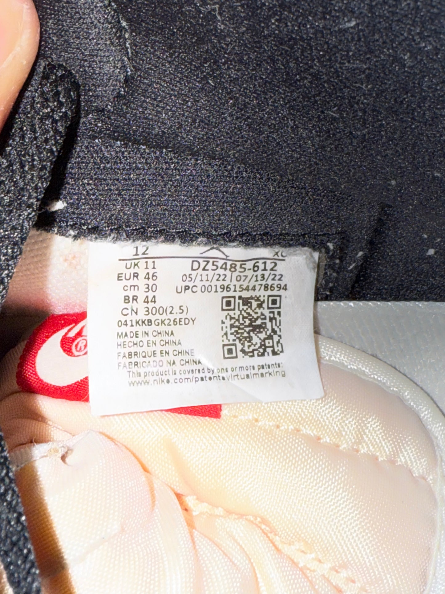 Jordan 1 Lost and Found Chicago 12 Men/13.5 Women “Preowned”