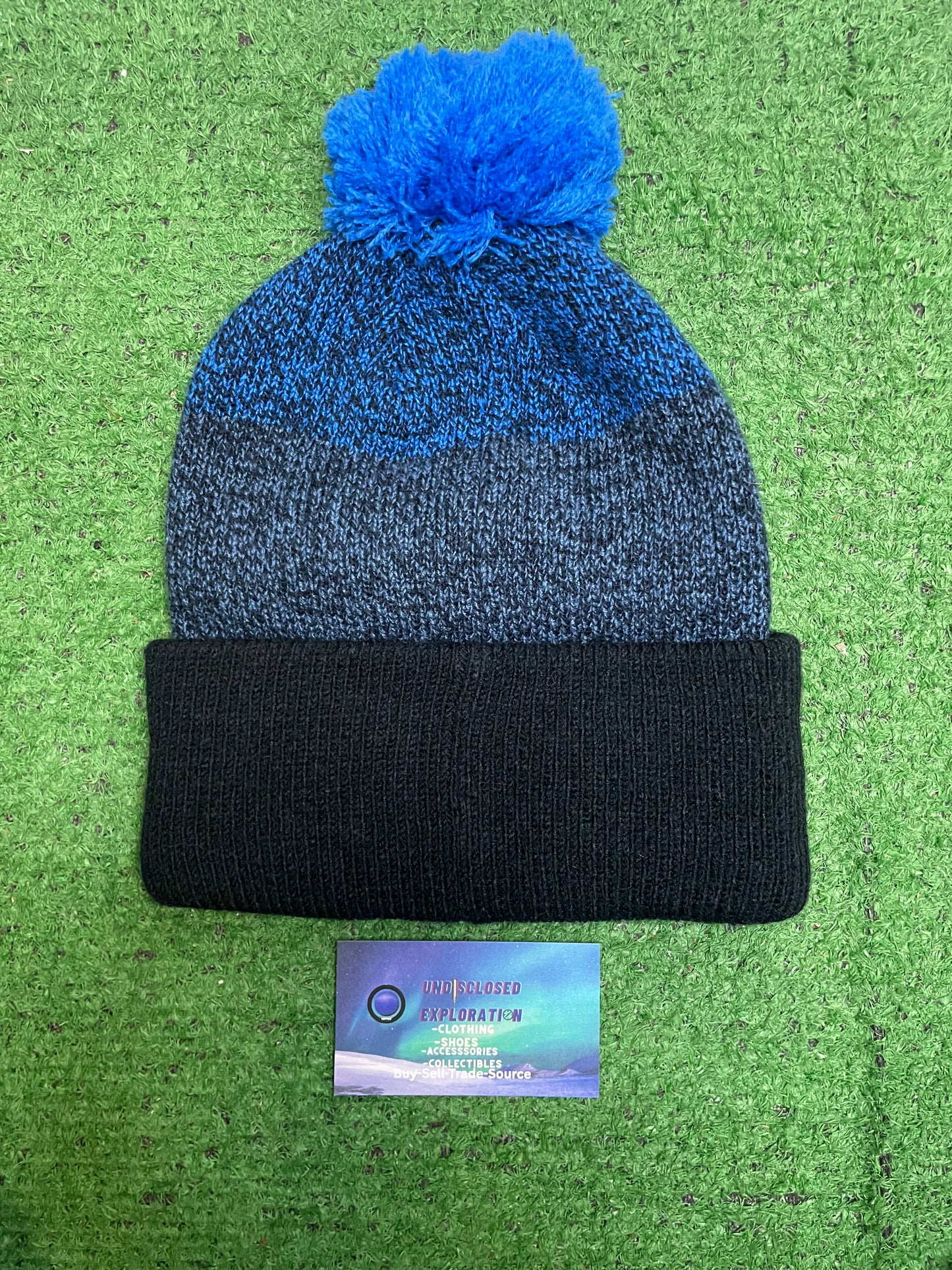 Seattle Seahawks blue and black Pom beanie