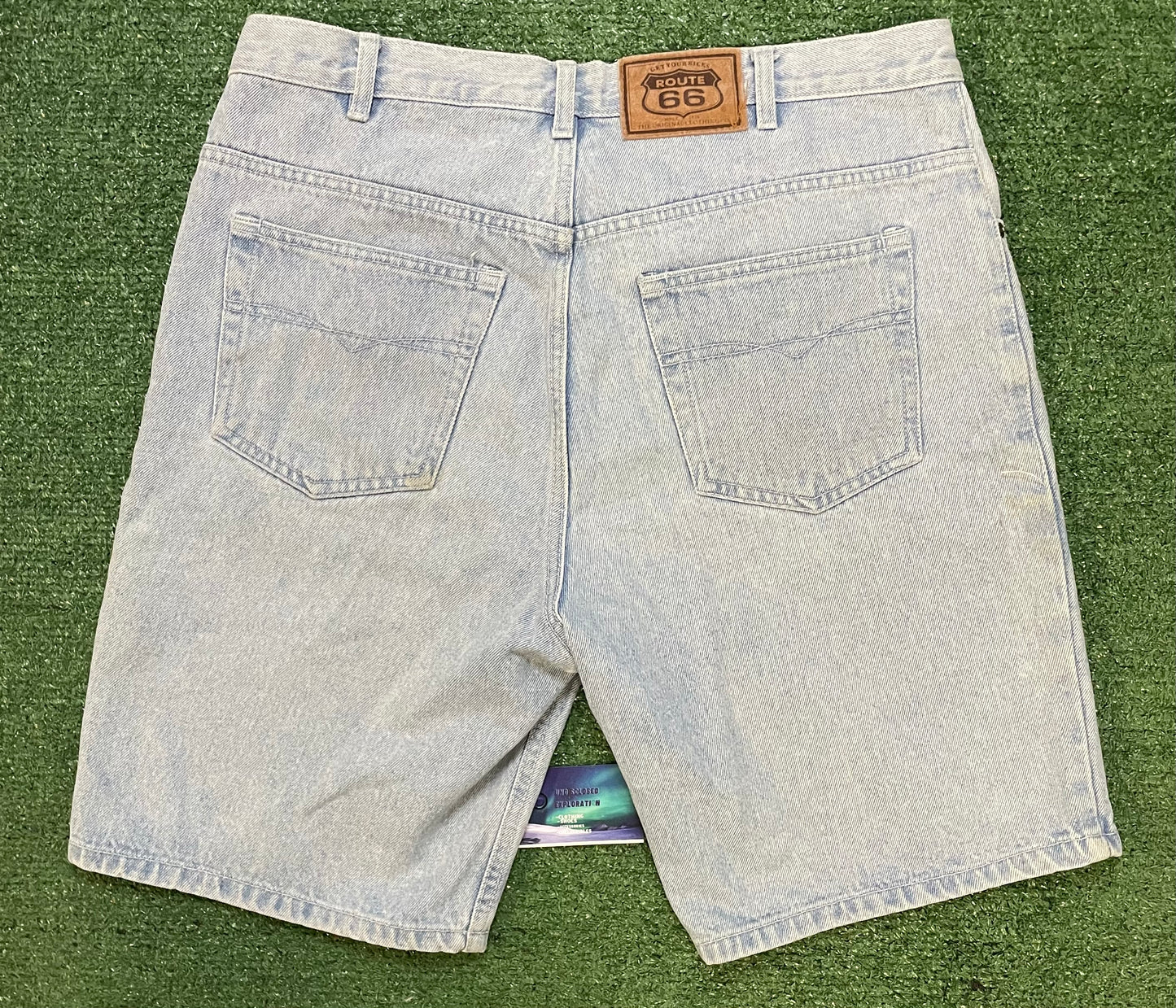 Vintage 1990s Route 66 light wash Jean shorts