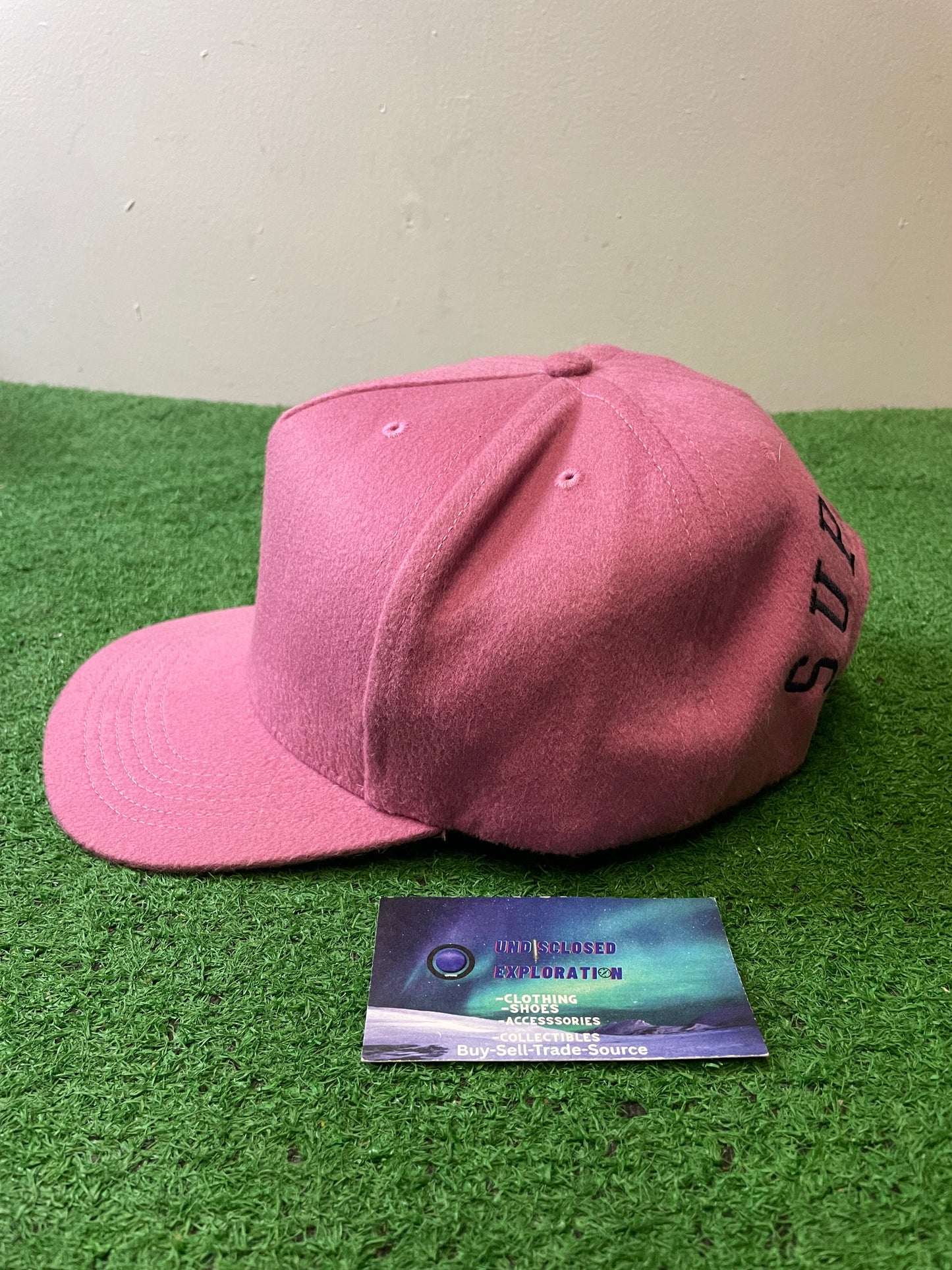 Supreme X loro piana pink wool hat