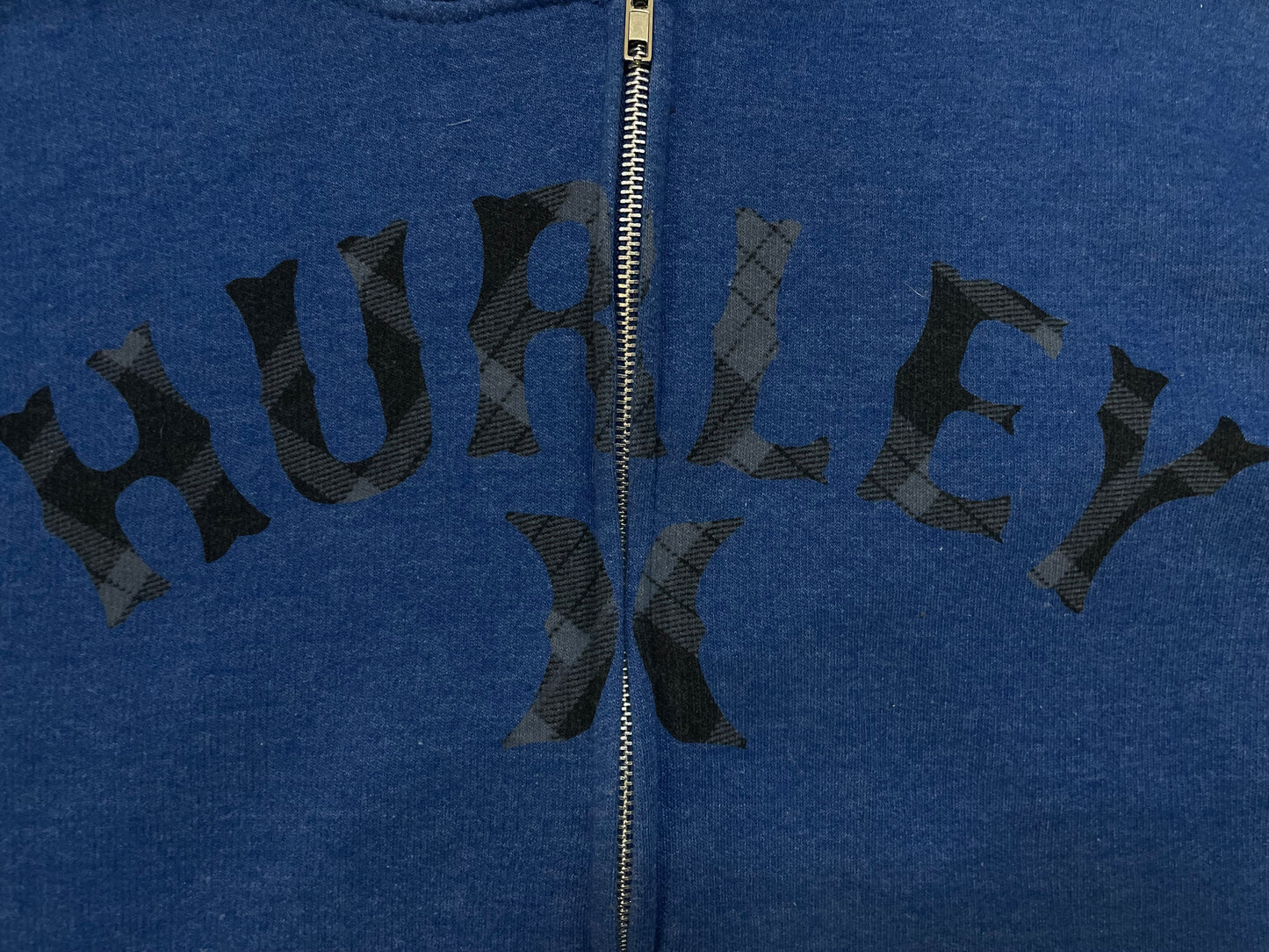 Vintage 2000s hurley blue zip up hoodie