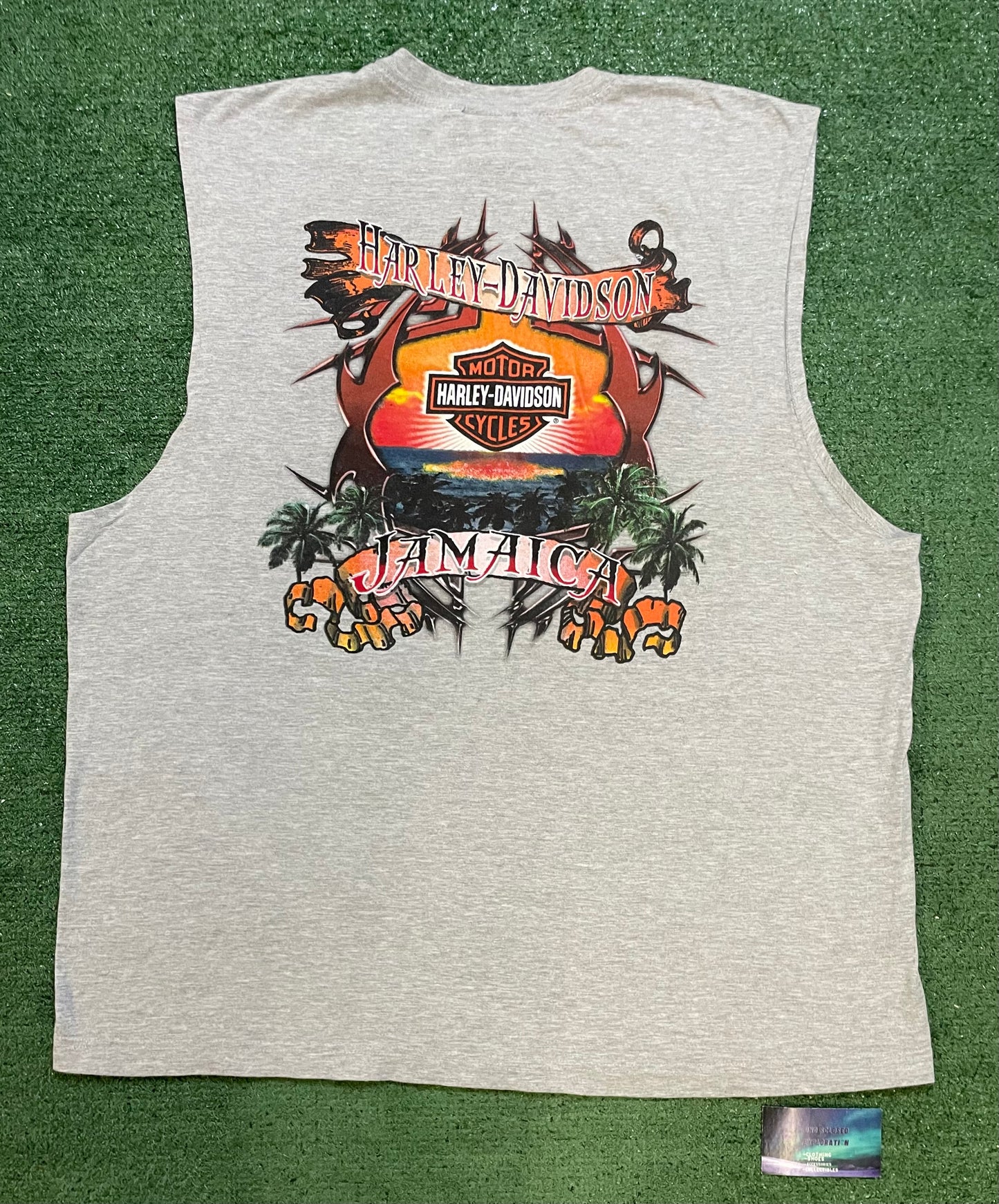 Vintage 2000s Harley Davidson Jamaica cutoff tee