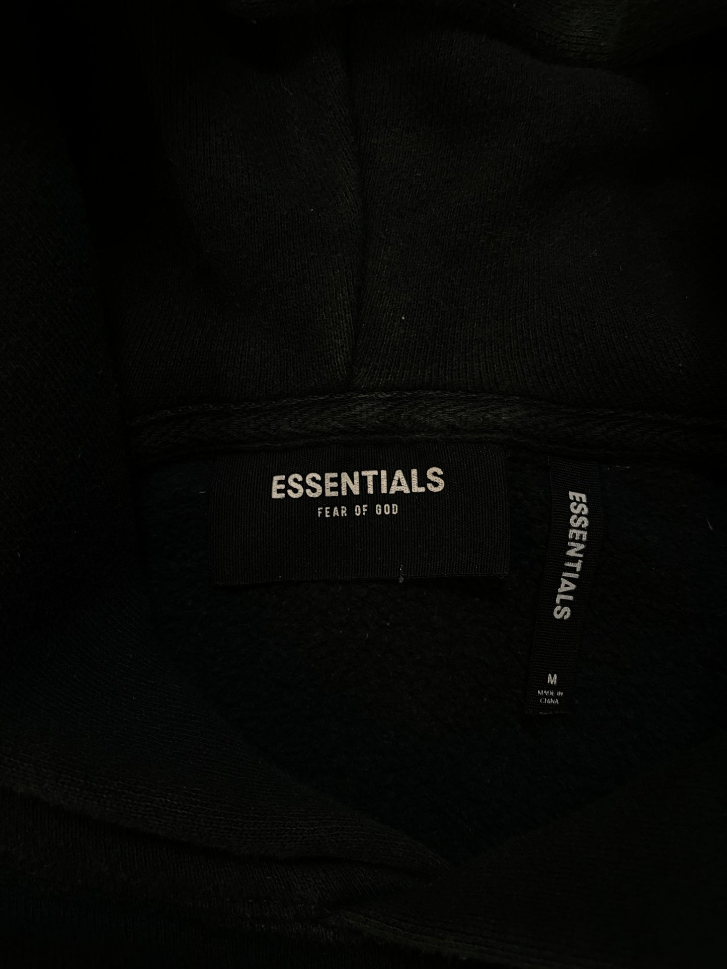 Fear of God Essentials FW19 3M black hoodie