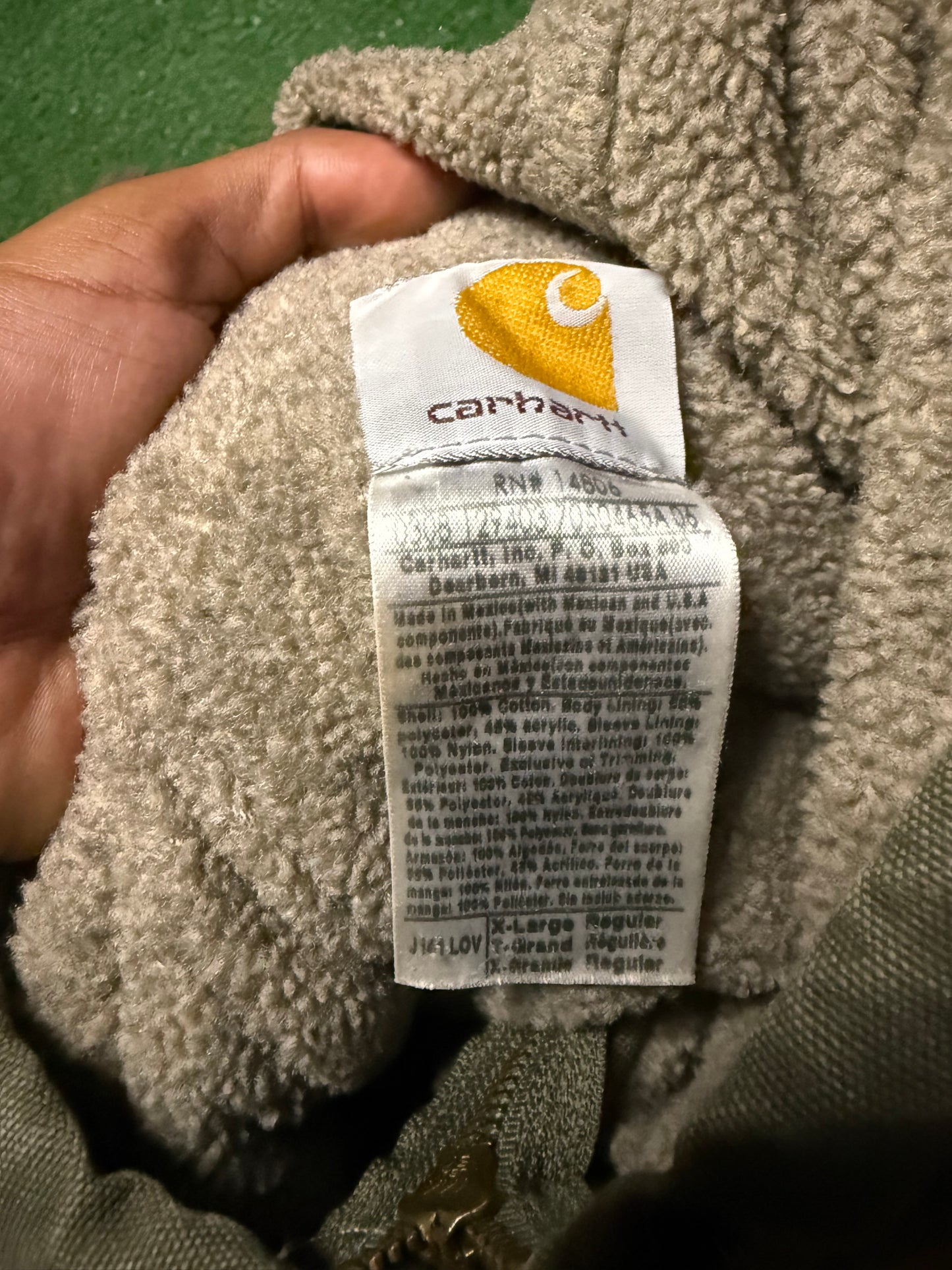 Vintage Carhartt Hooded Jacket Olive Green