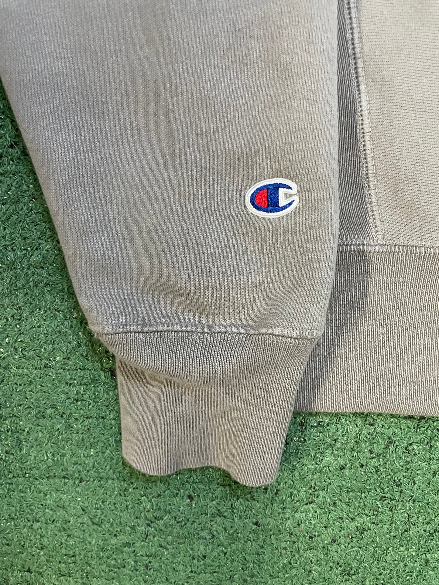 Vintage 1990s Champion reverse weave tan hoodie