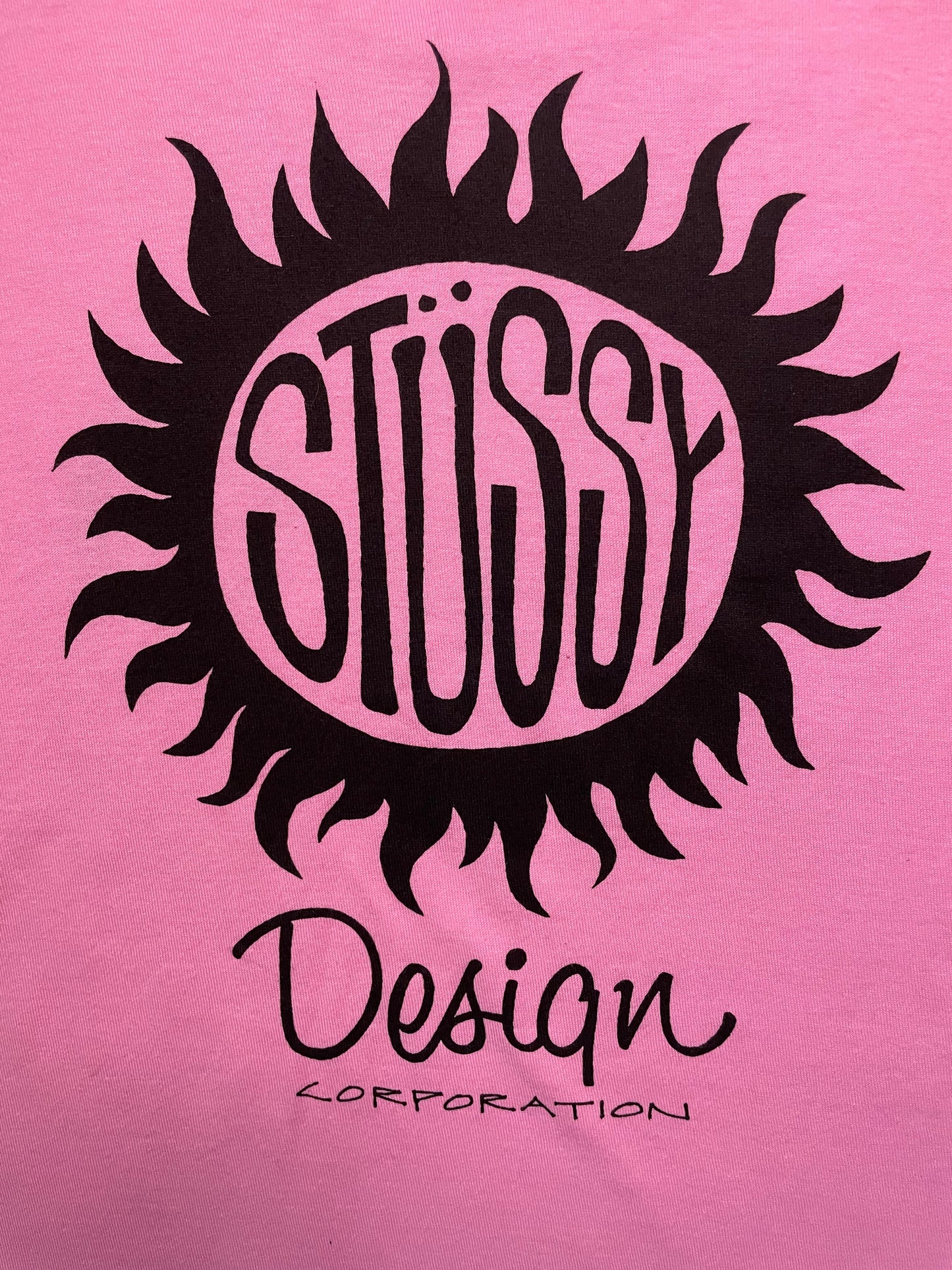 Stussy Design Corp pink longsleeve