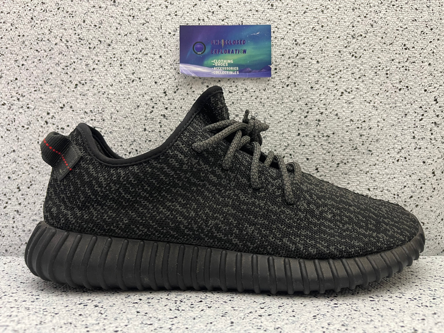 Yeezy 350 Pirate Black 2016 11.5 Men/13 Women “Preowned”
