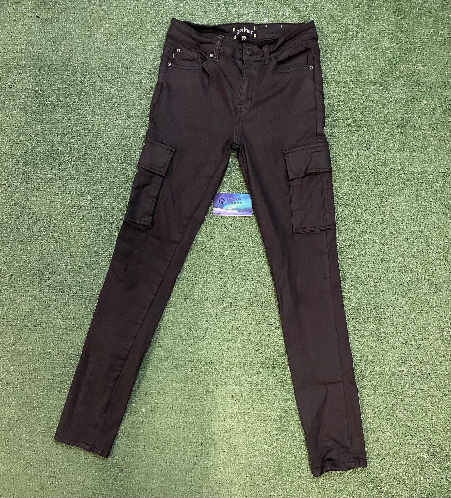 Doctrine Cargo Black Jeans