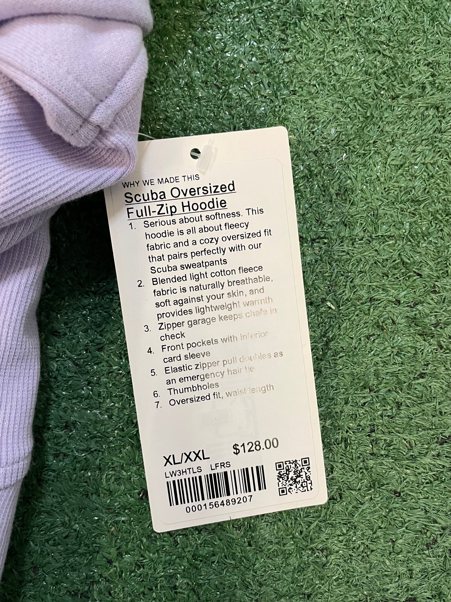 Lululemon Scuba Oversized light violet hoodie