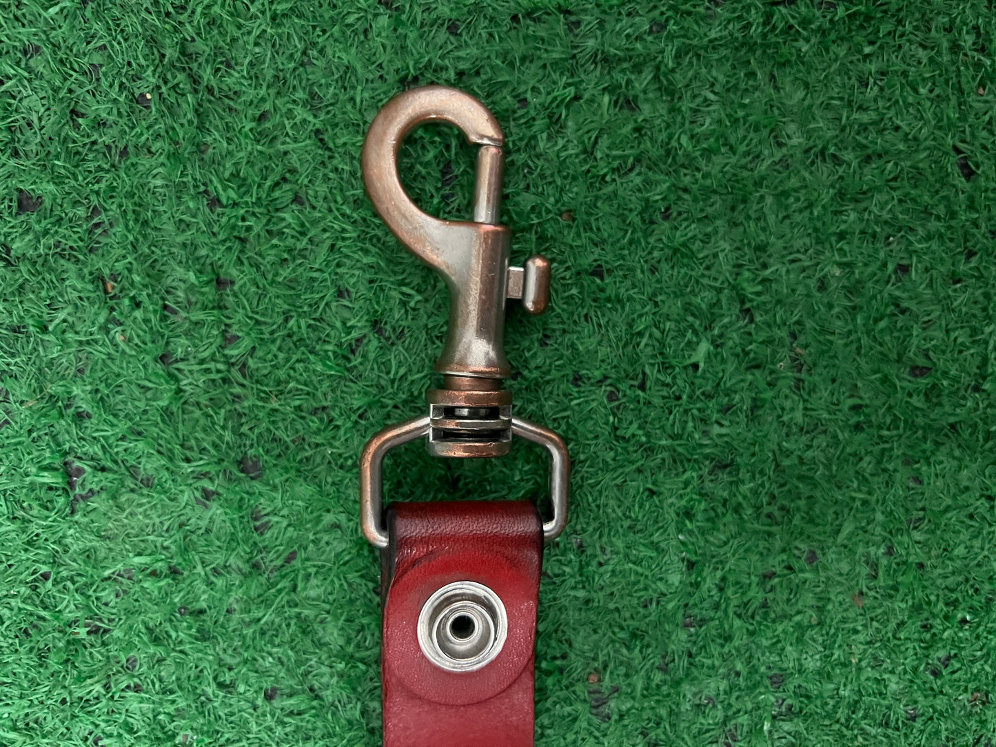 Supreme red leather keyloop