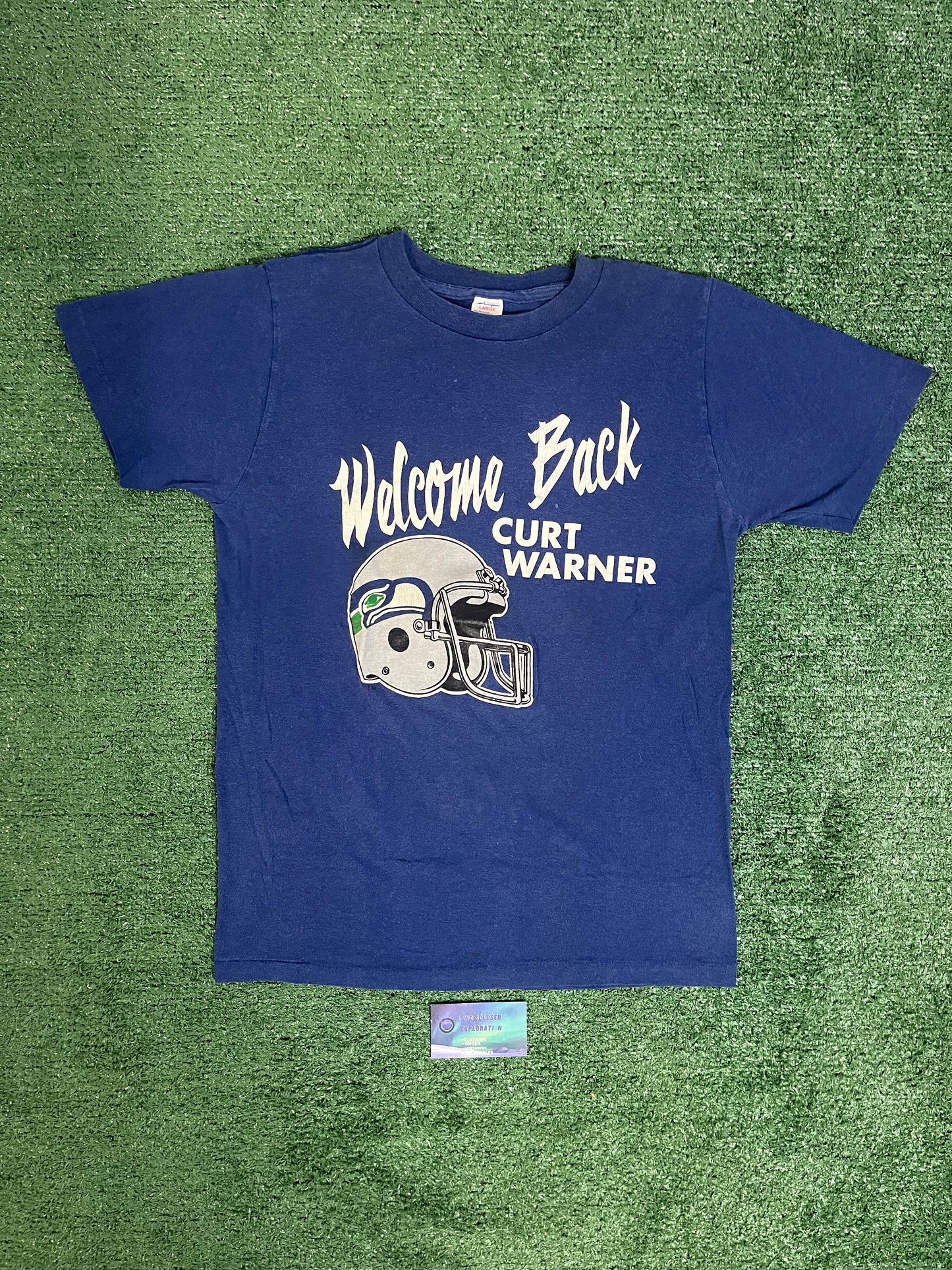 Vintage 1980s welcome back curt Warner Seattle Seahawks tee