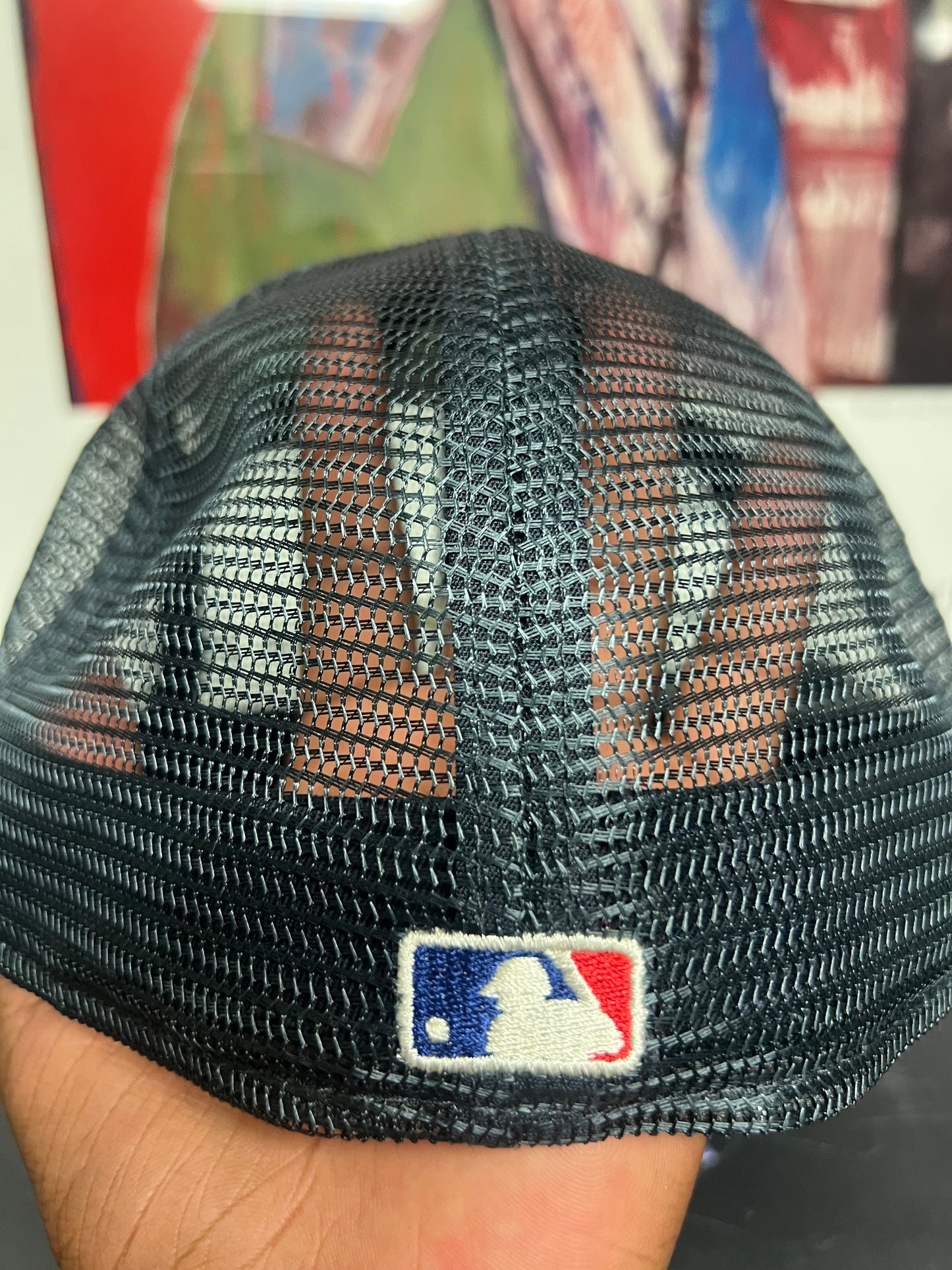 Fear of god essentials navy mesh X new era fitted hat