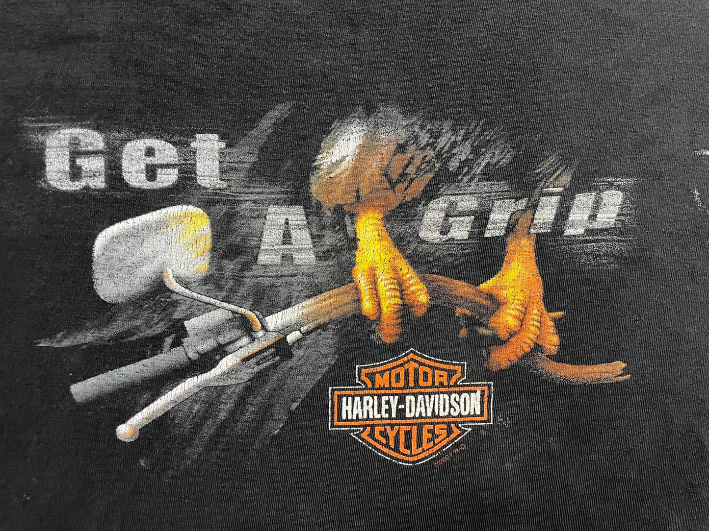 Vintage 2000s Harley Davidson Get a grip tee