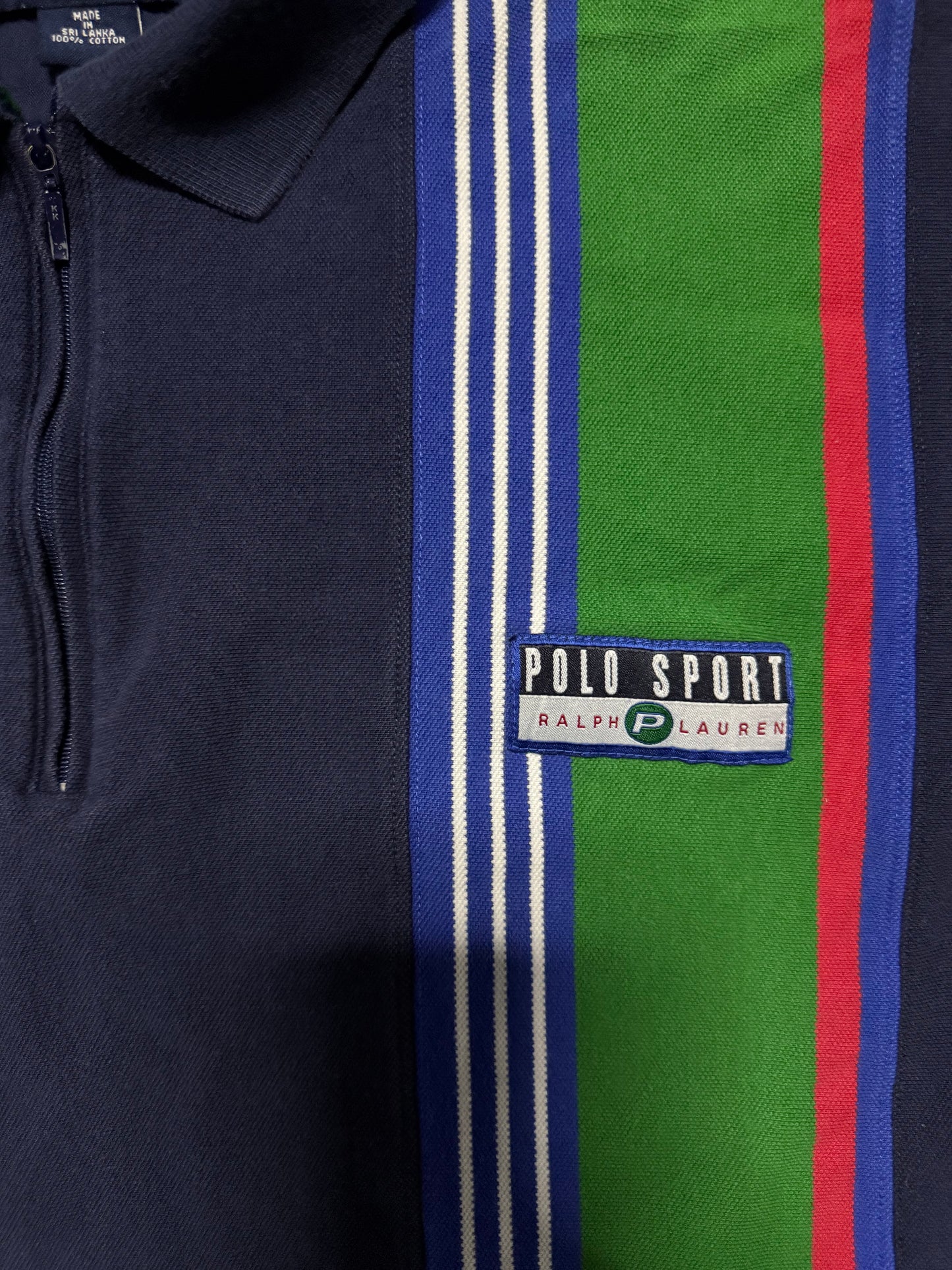 Vintage Polo Sport Ralph Lauren Striped Quarter Zip Shirt
