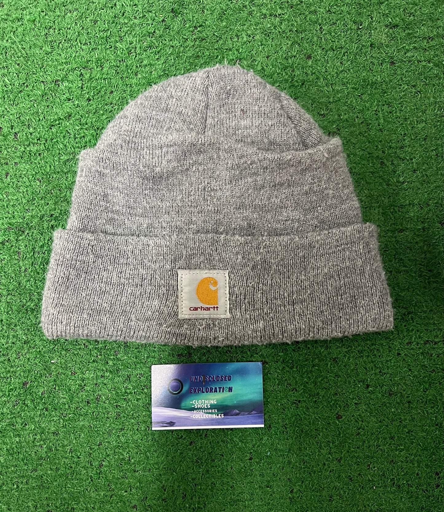 Carhartt grey cuffed beanie