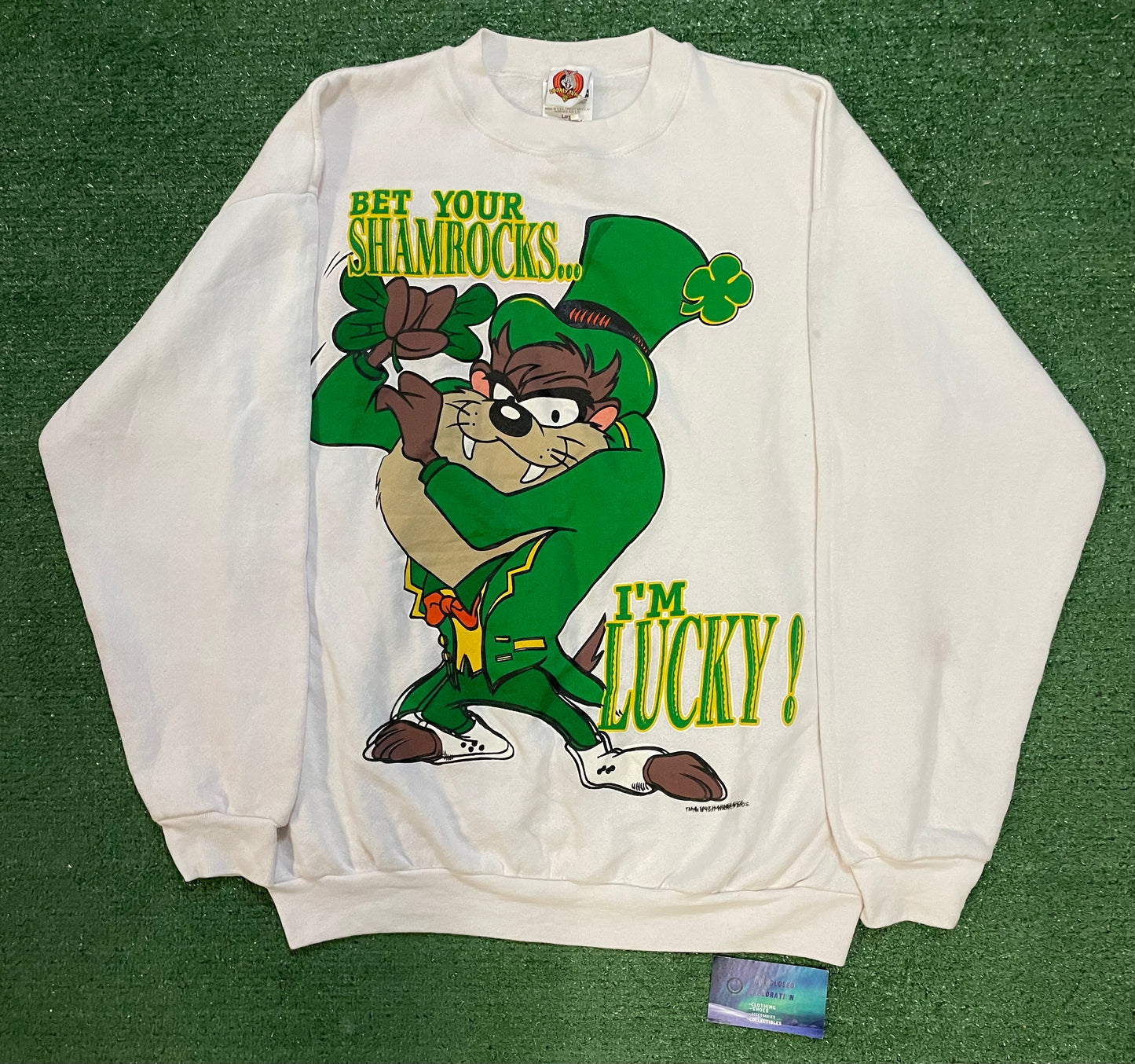 Vintage 1990s looney tunes taz Saint patricks day