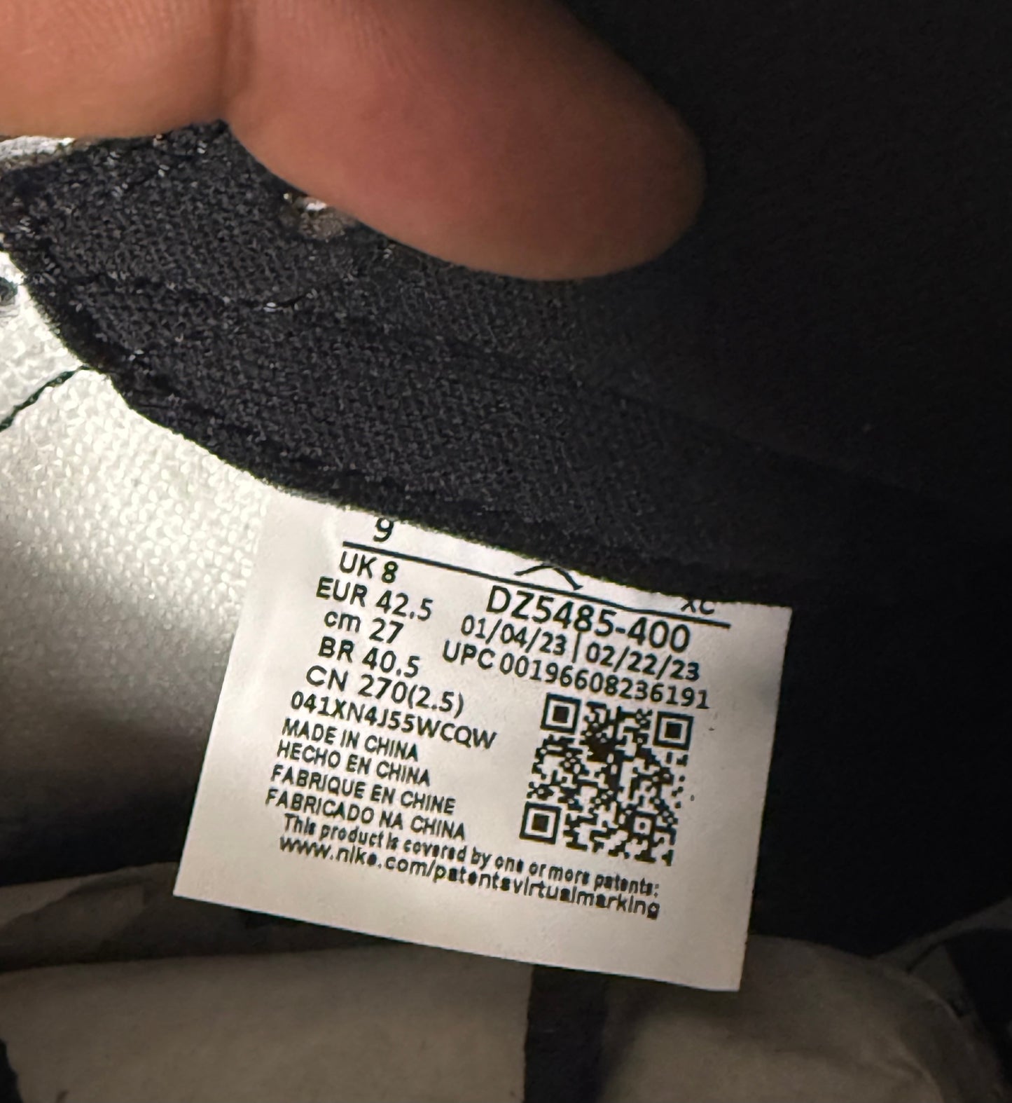 Jordan 1 UNC Toe