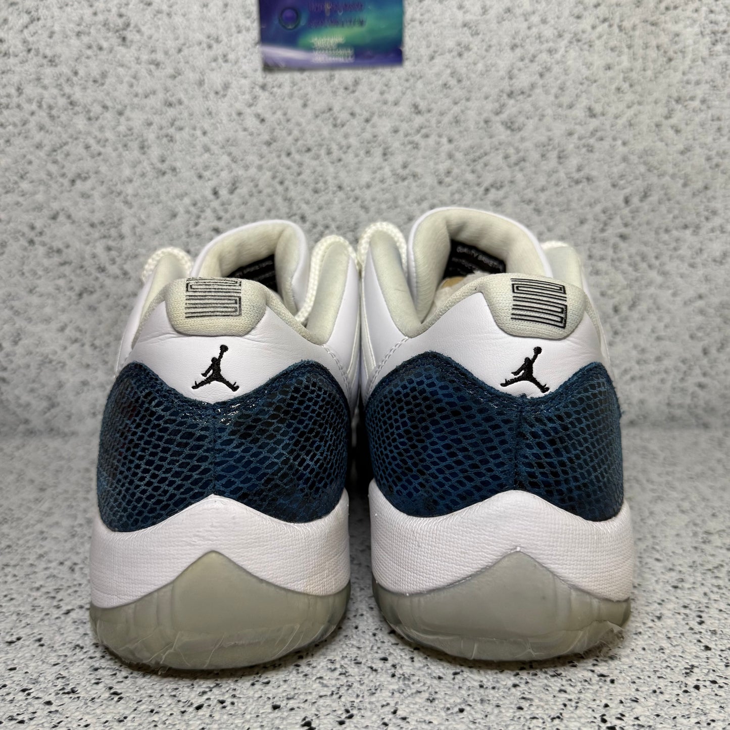 Jordan 11 Low Snakeskin Navy 12 Men/13.5 Women “Preowned”