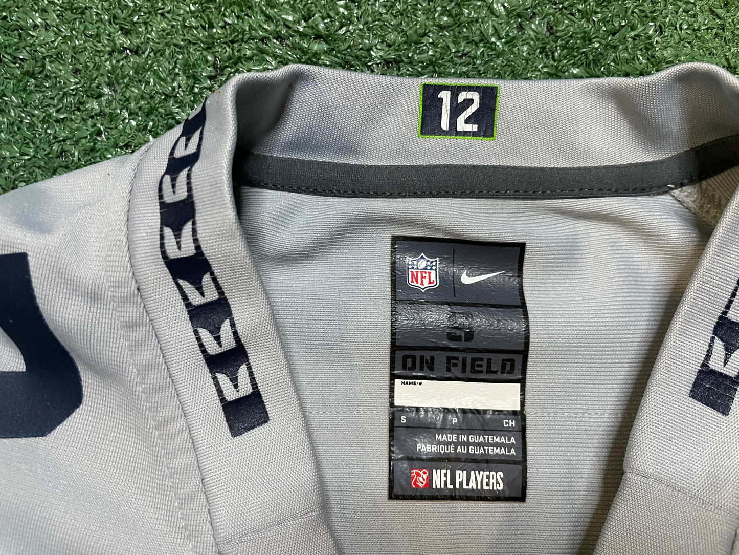 Nike Seattle Seahawks Russell Wilson #3 grey jersey