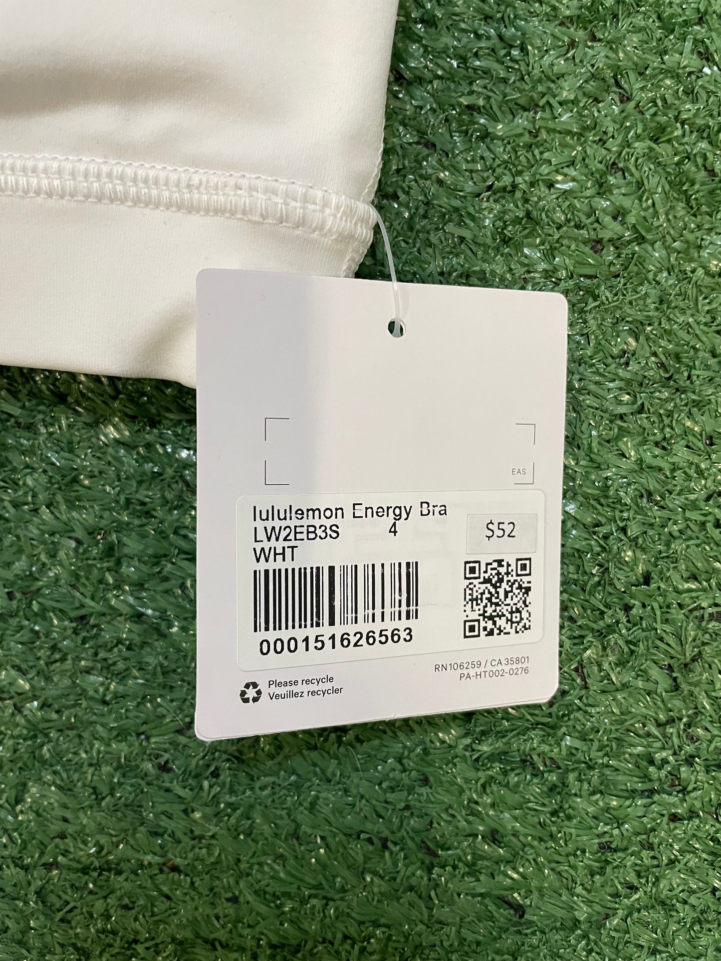 Lululemon energy white bra