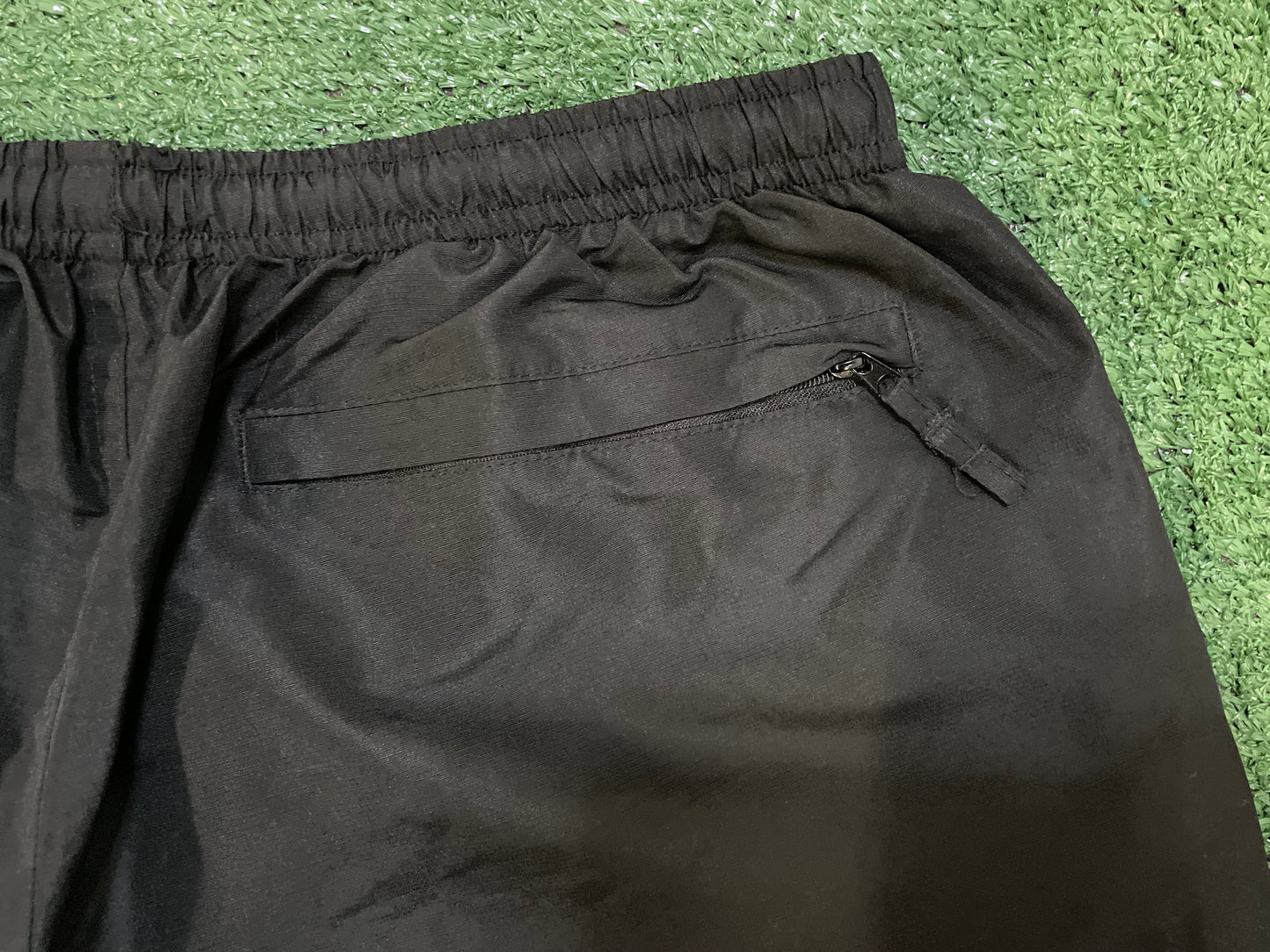 Raspberry black nylon pants