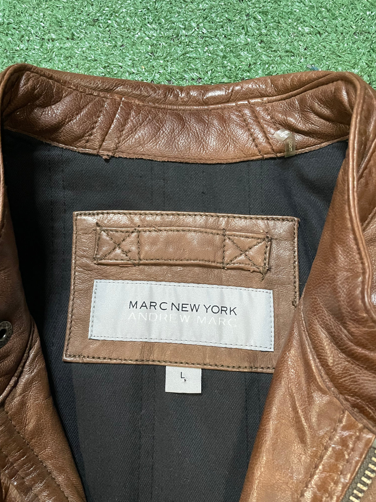 Marc New York brown Leather moto jacket