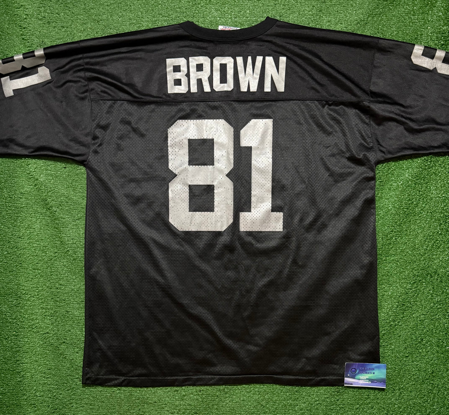 Vintage Tim Brown Raiders Jersey Logo Athletic
