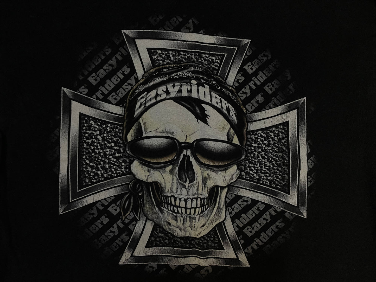 Vintage 1990s Easyriders longsleeve skull cross tee