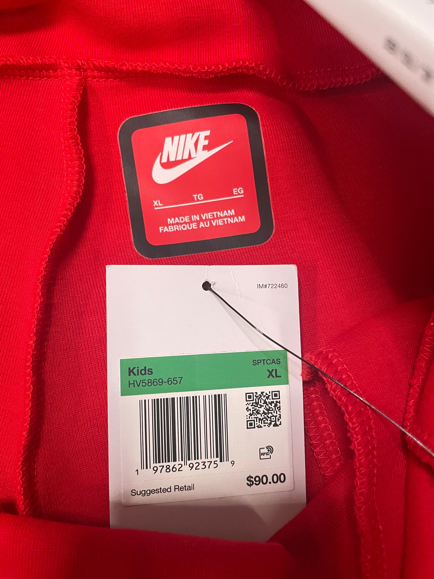 Nike tech fleece kids red joggers